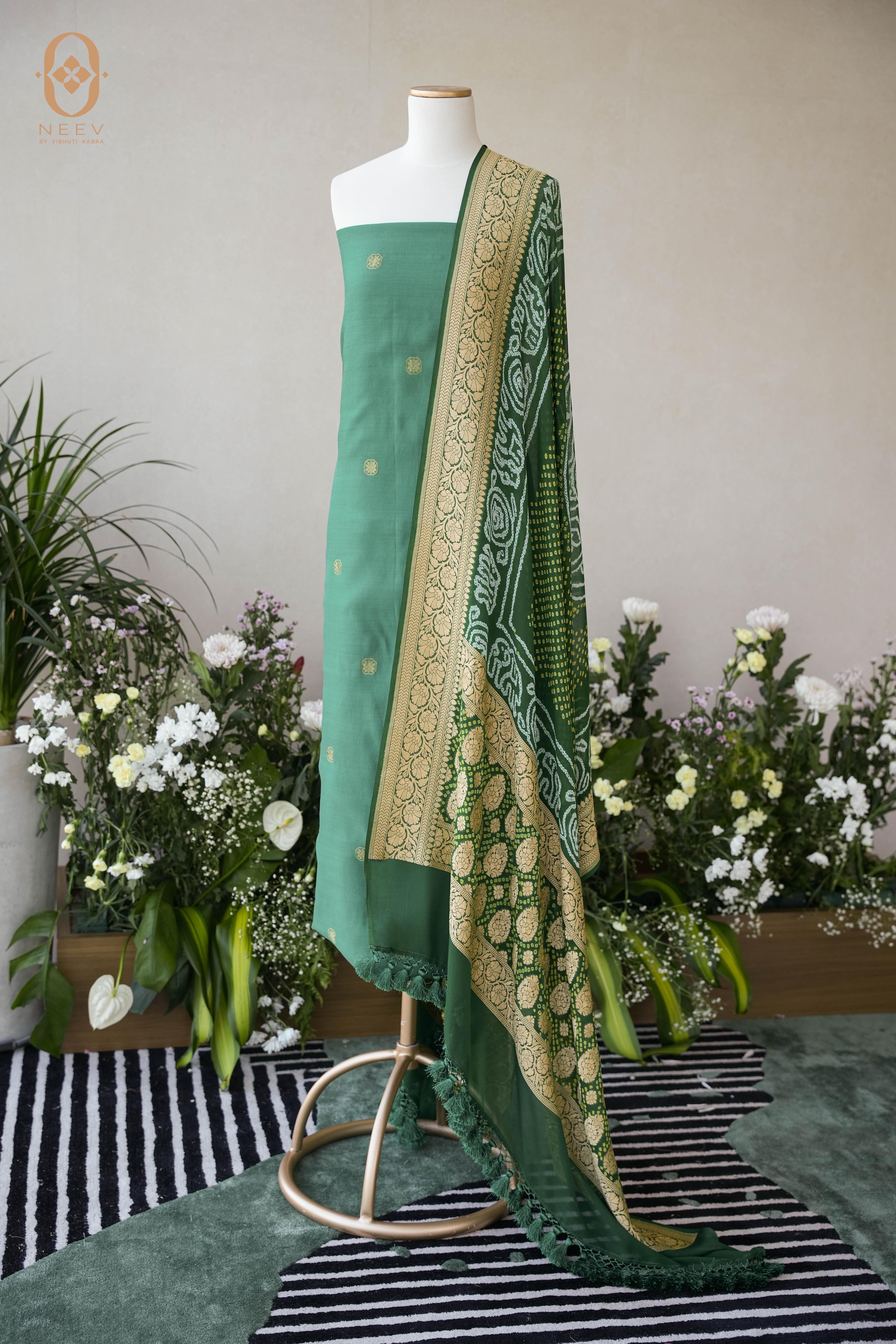 Georgette bandhani Suit Set