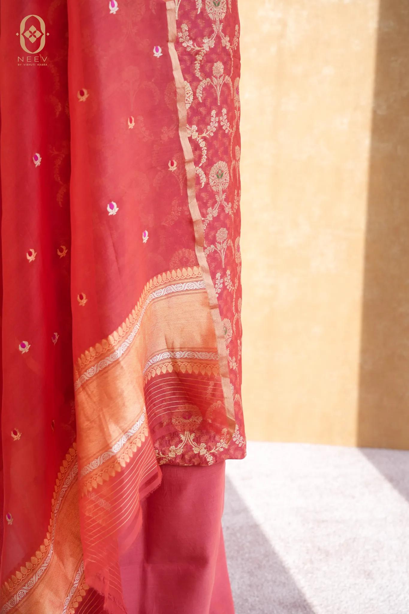 Chinia Silk Meenakari Suit Set