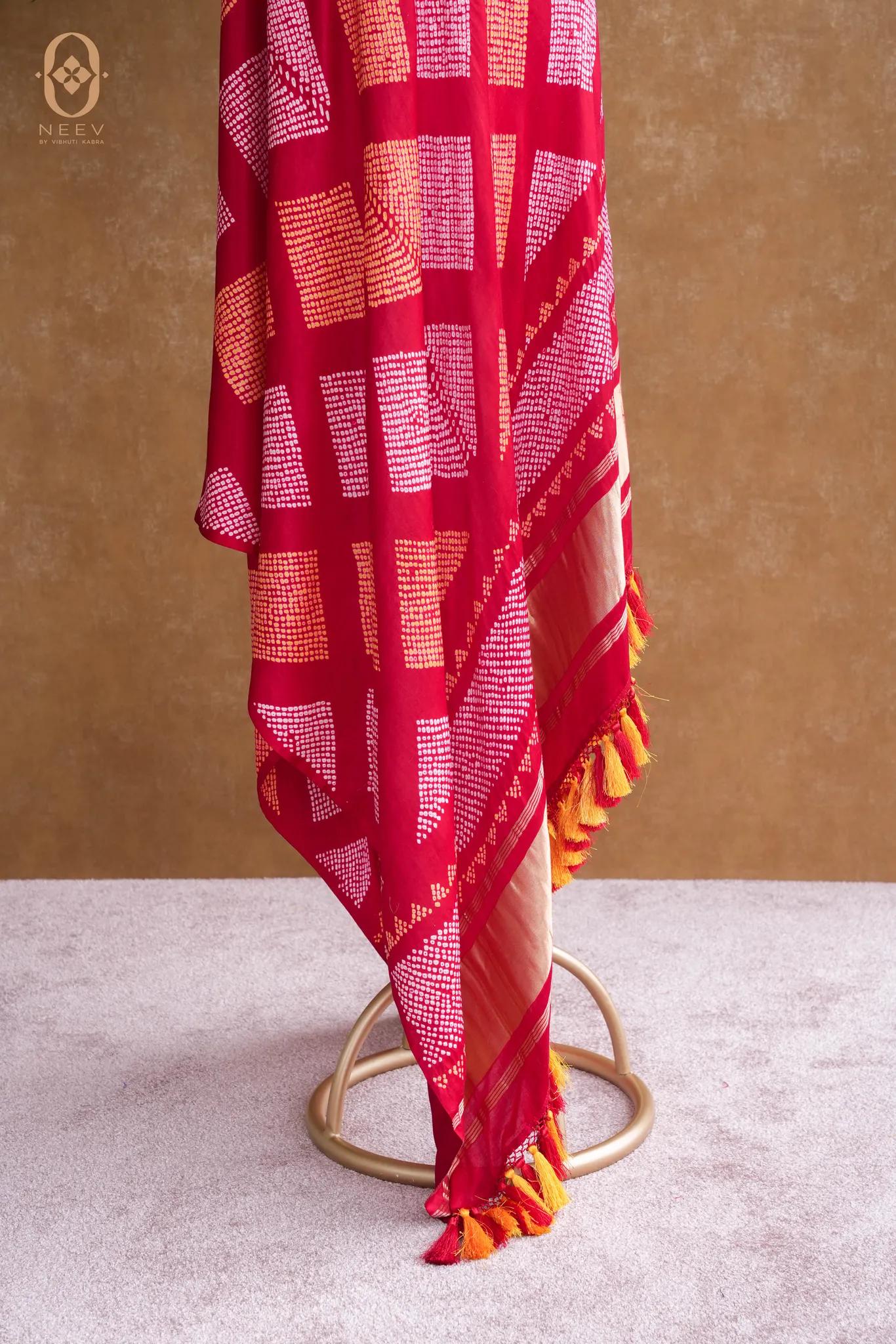 Gaji Silk Bandhani Dupatta
