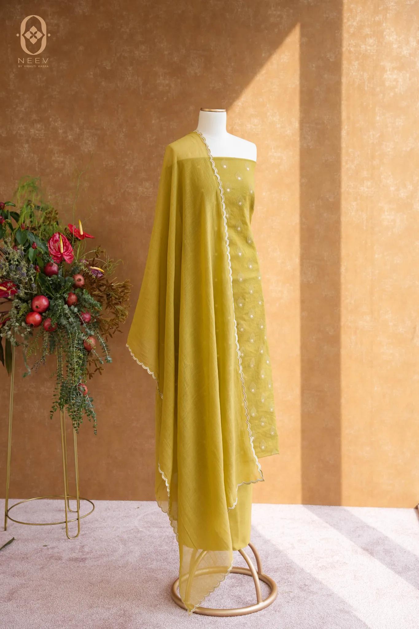 Chanderi Jacquard Suit Set