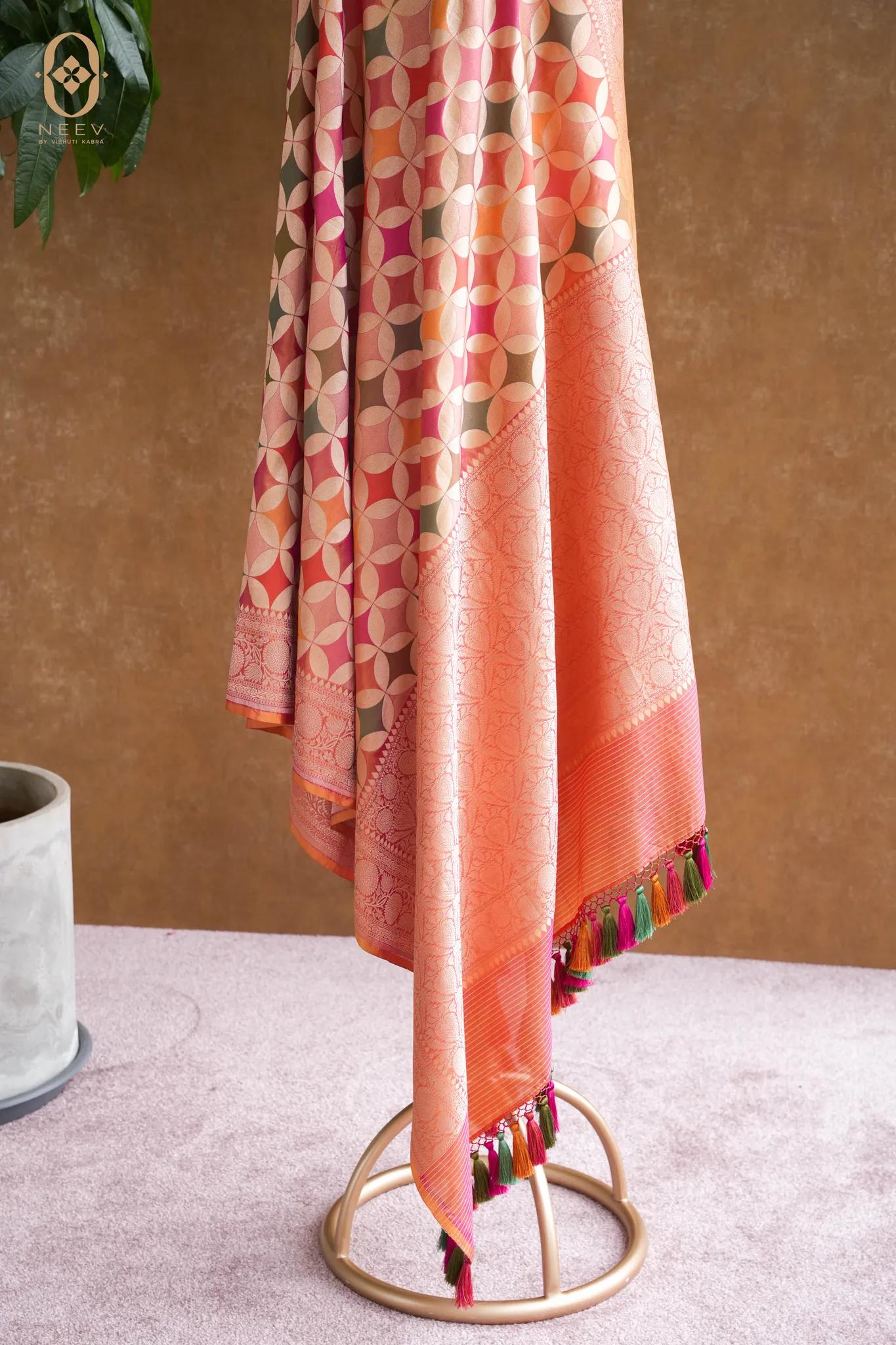 Katan Silk Multi Colour Dupatta