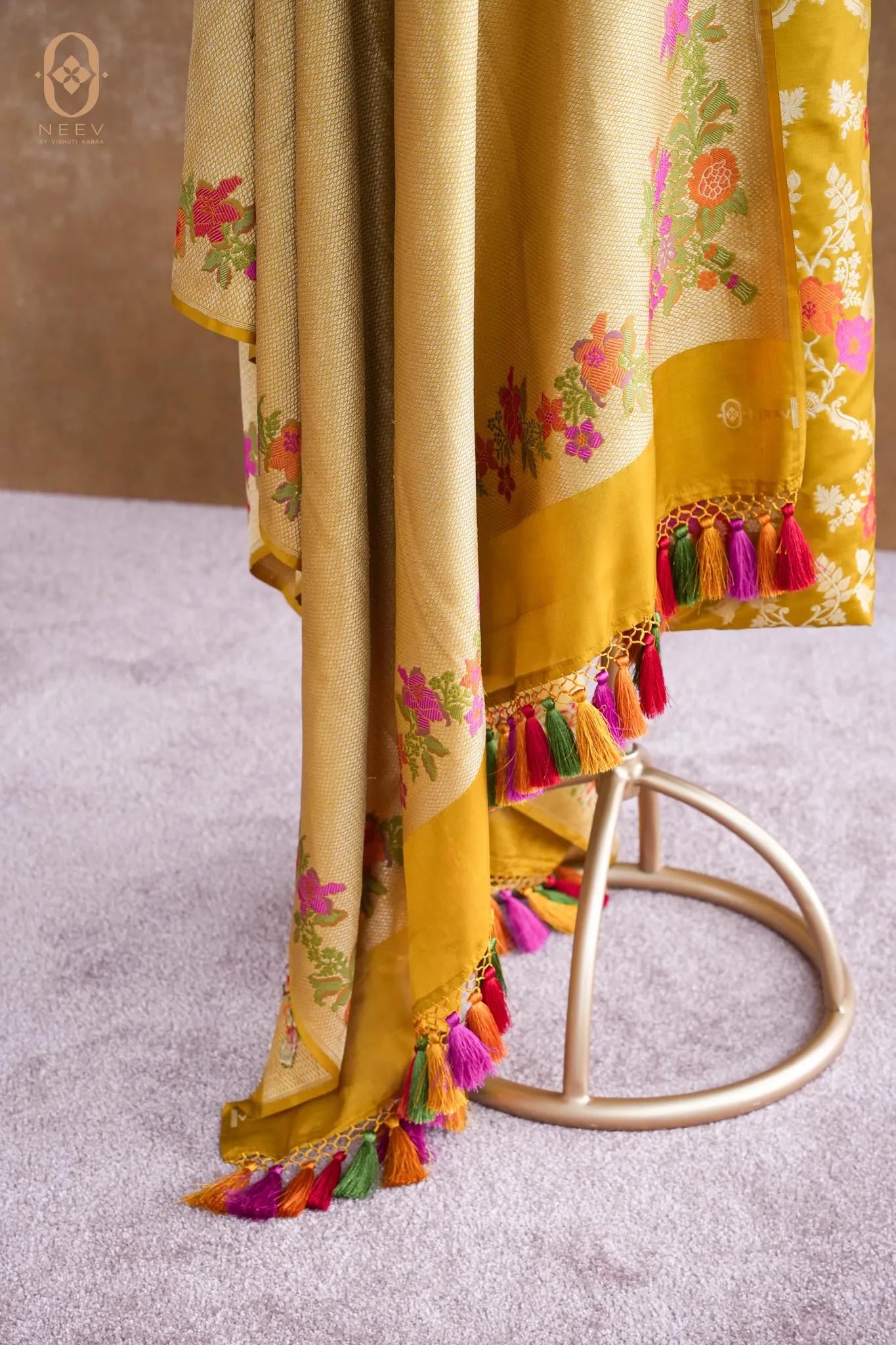 Premium Katan Silk Jaal Suit Set