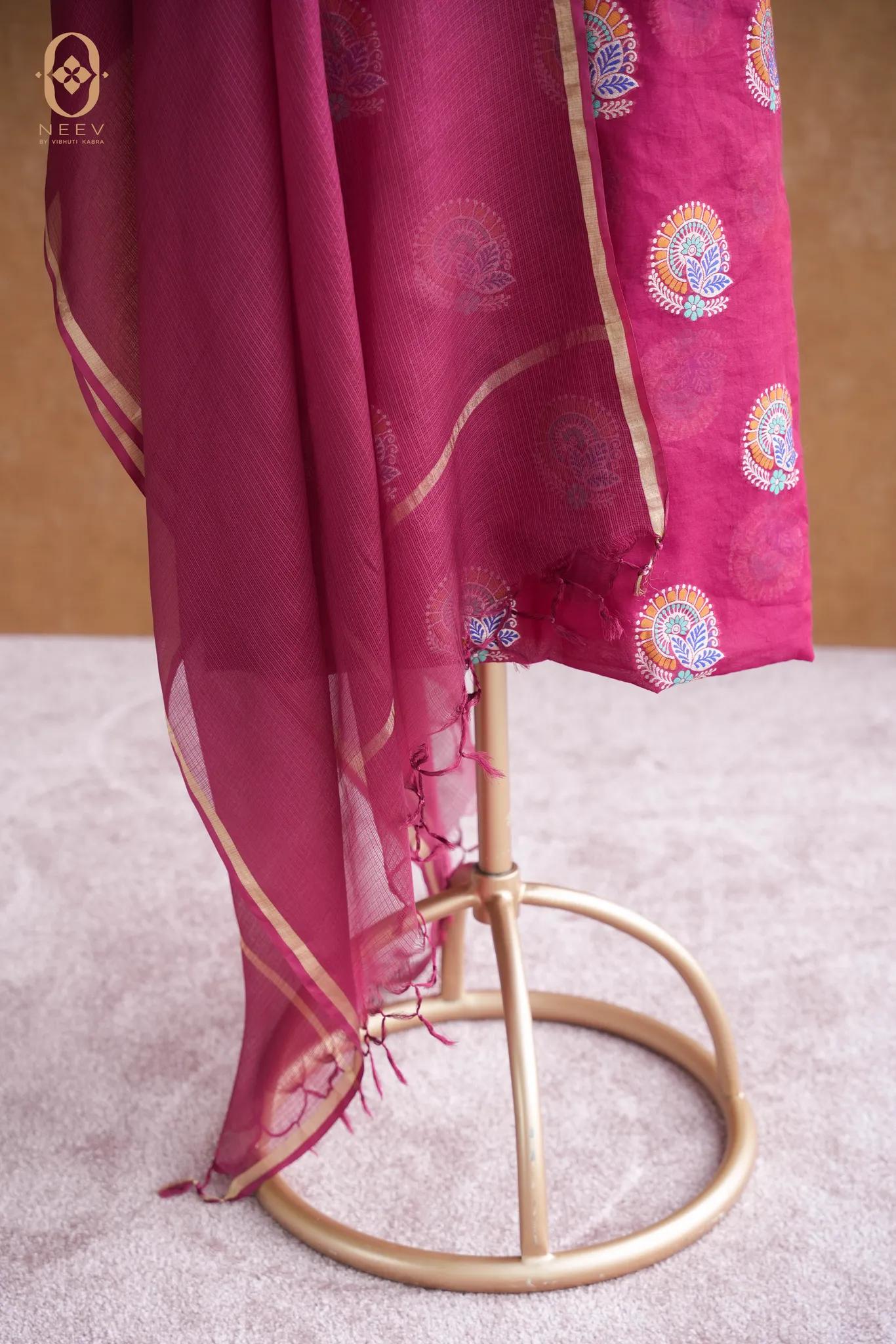 Chanderi Meenakari Suit Set