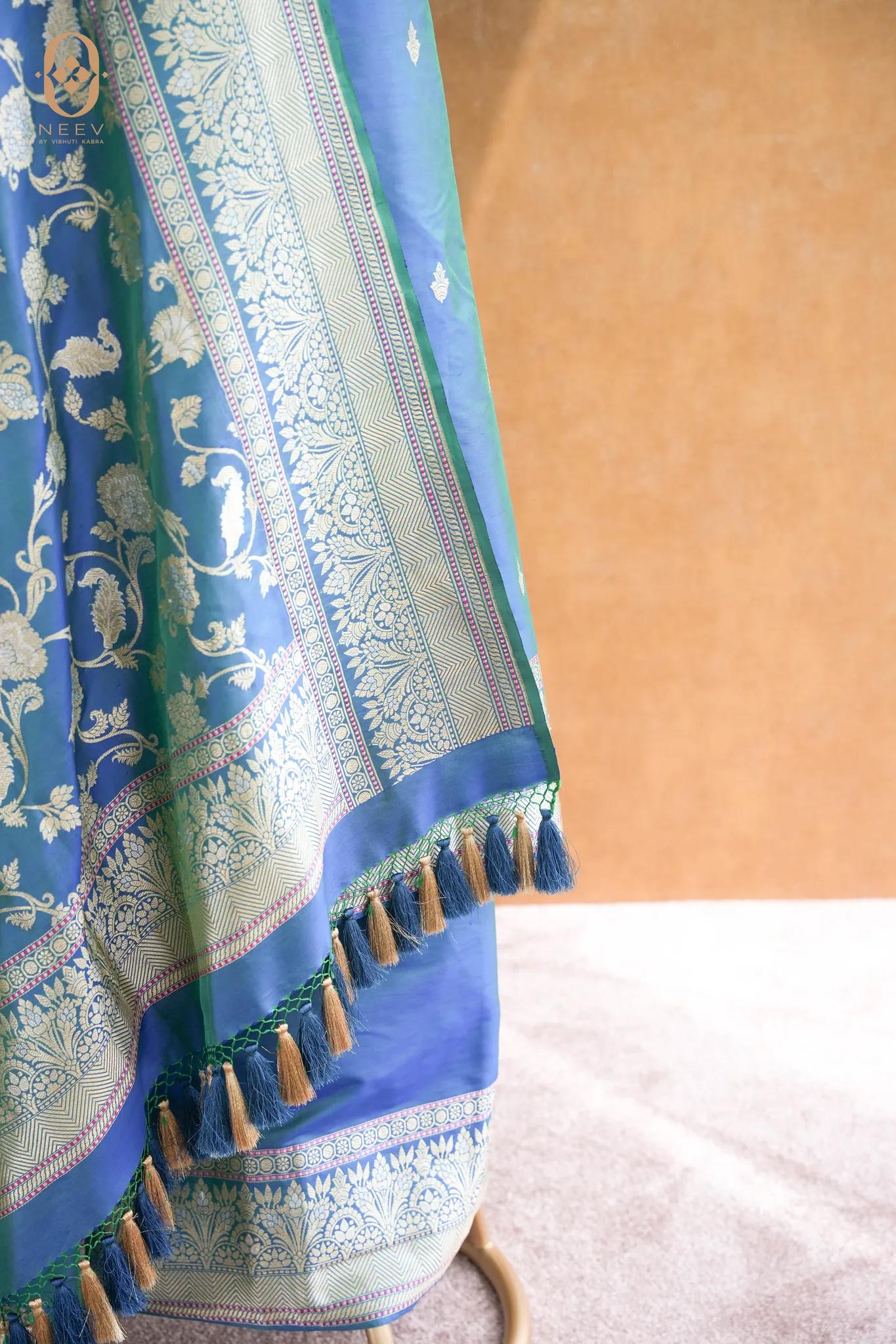 Dual Tone Katan Silk Suit Set