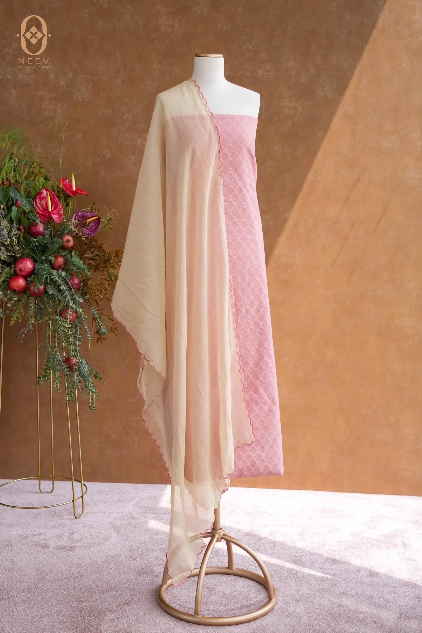 Chanderi Jacquard Suit Set