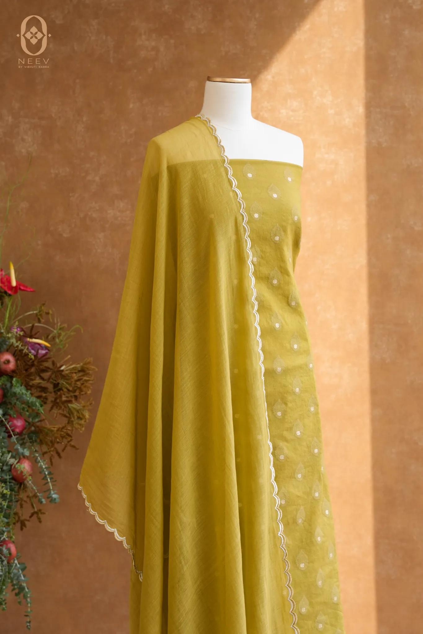Chanderi Jacquard Suit Set
