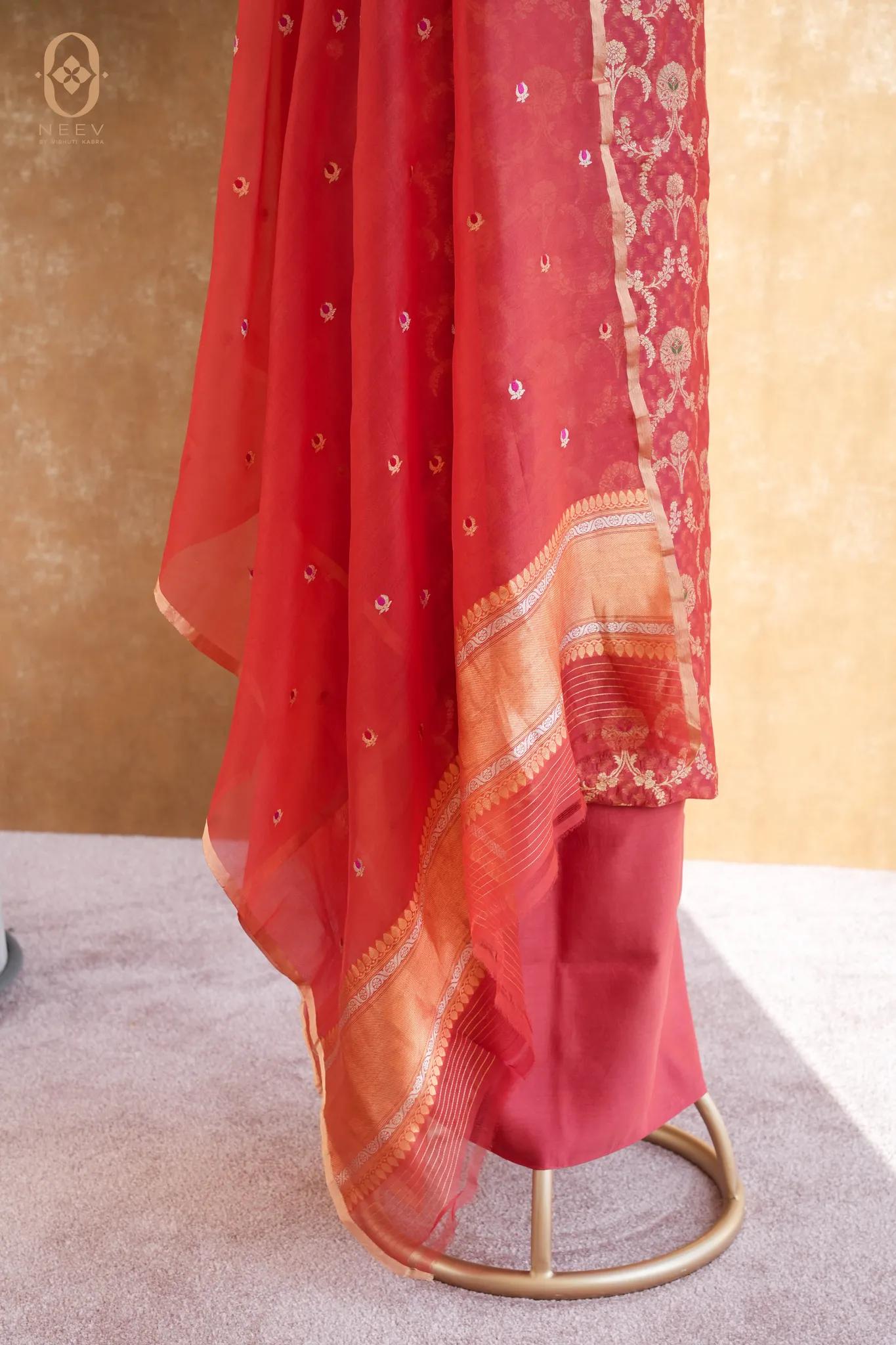 Chinia Silk Meenakari Suit Set