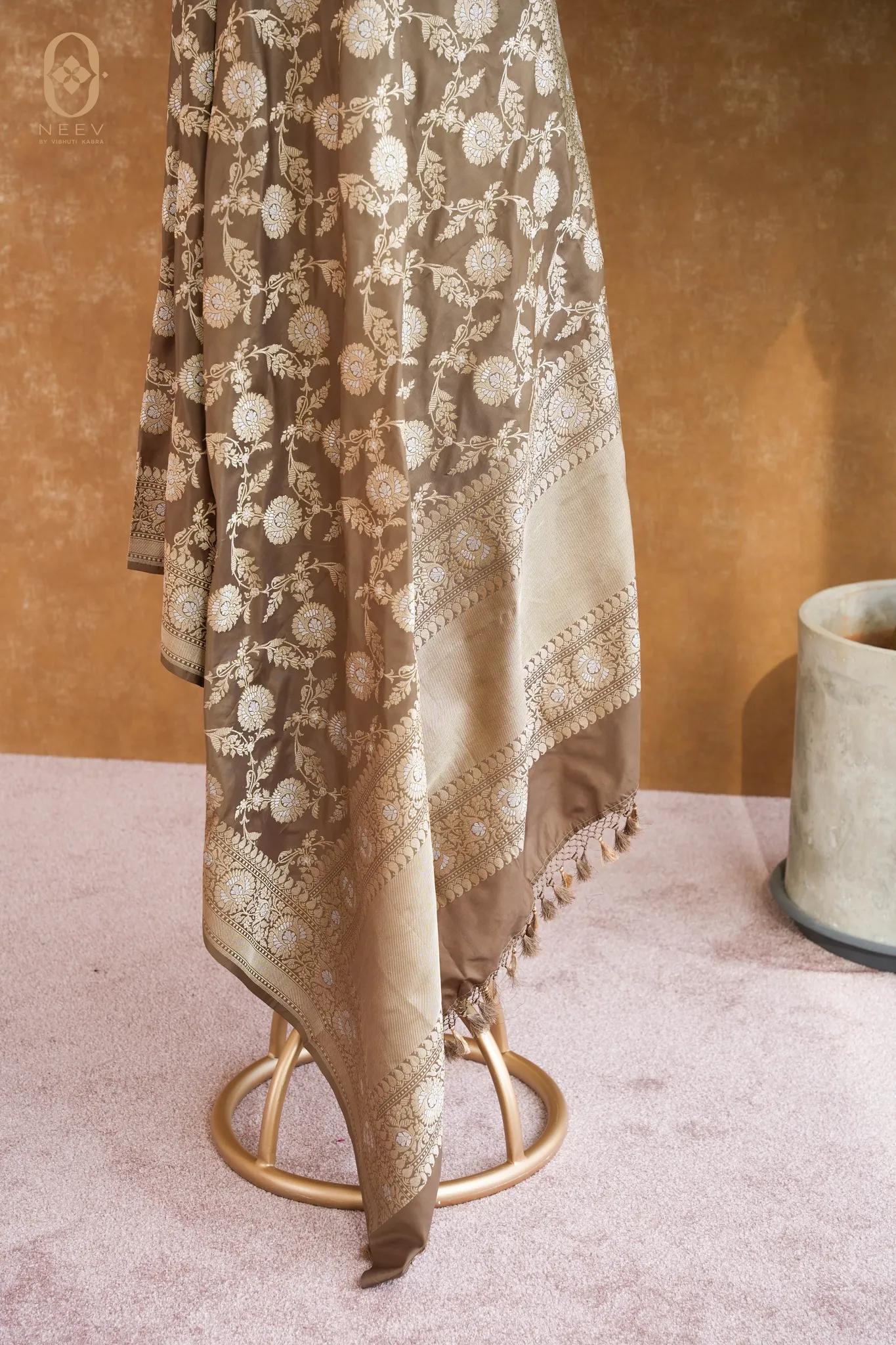 Premium Katan Silk Sona Rupa Jaal Dupatta