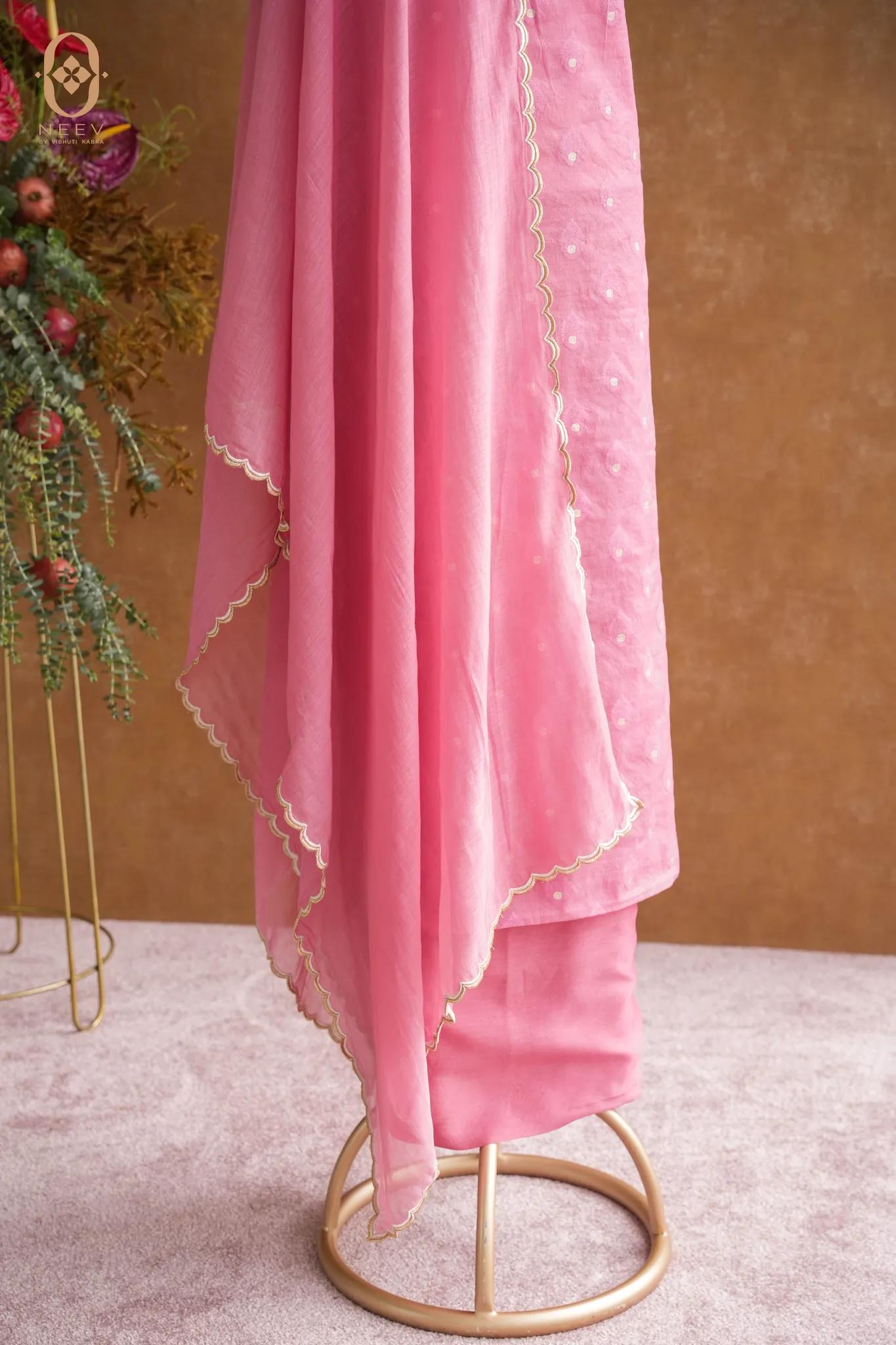 Chanderi Jacquard Suit Set