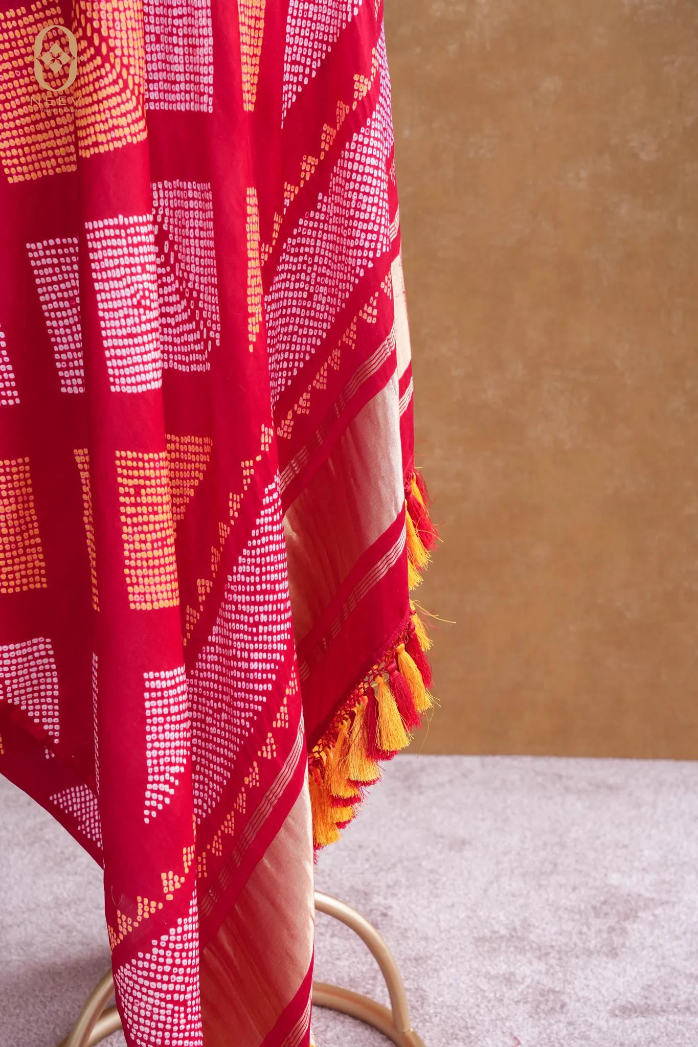 Gaji Silk Bandhani Dupatta