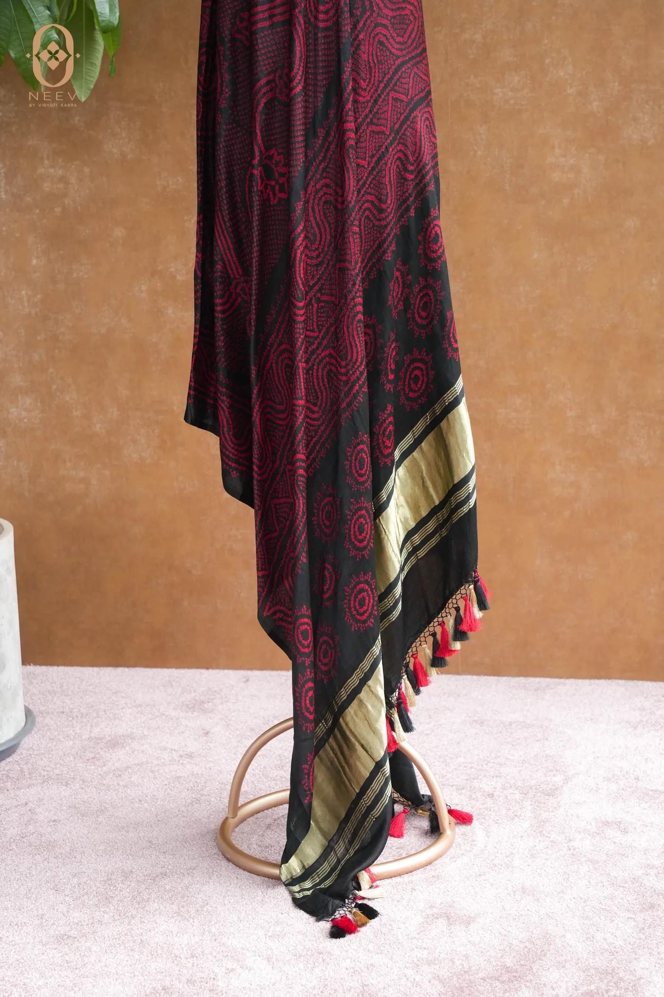 Gaji Silk Bandhani Dupatta