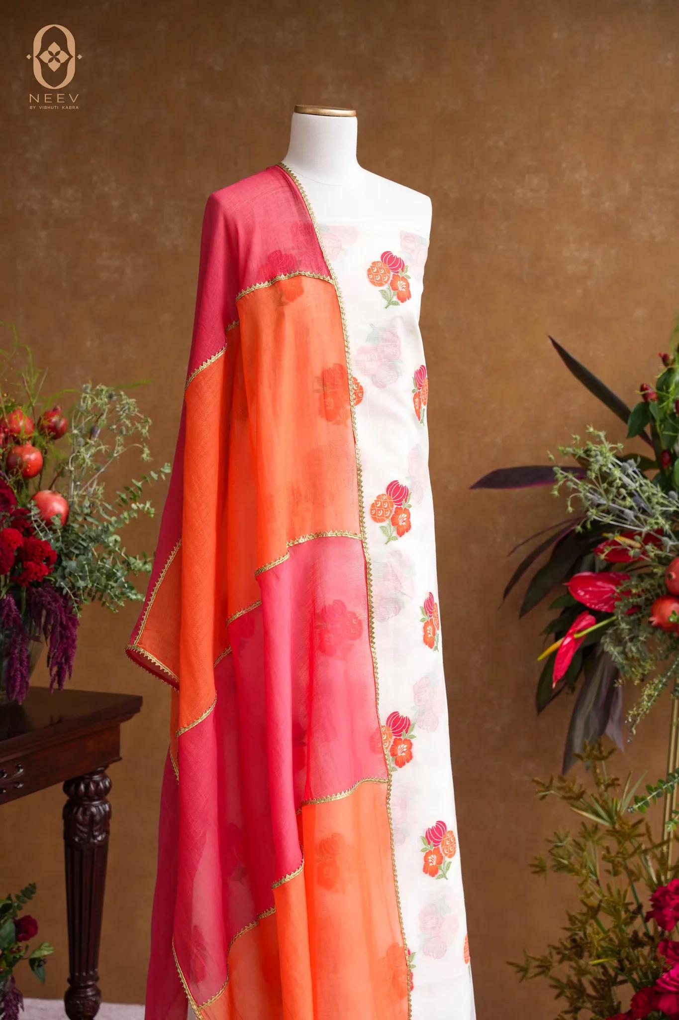 The Sacred Garden- Chanderi Cotton Anar Suit Set