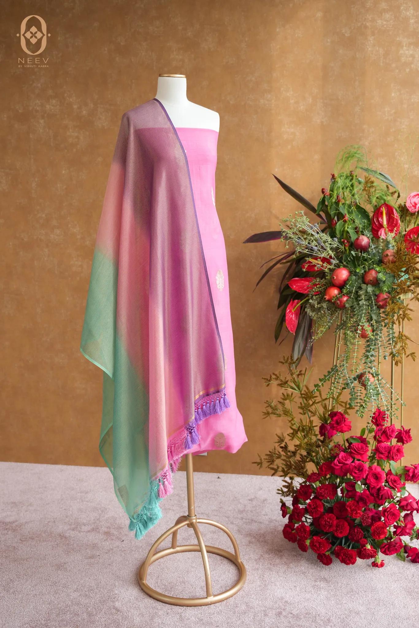 Mul Chanderi Boota Suit Set
