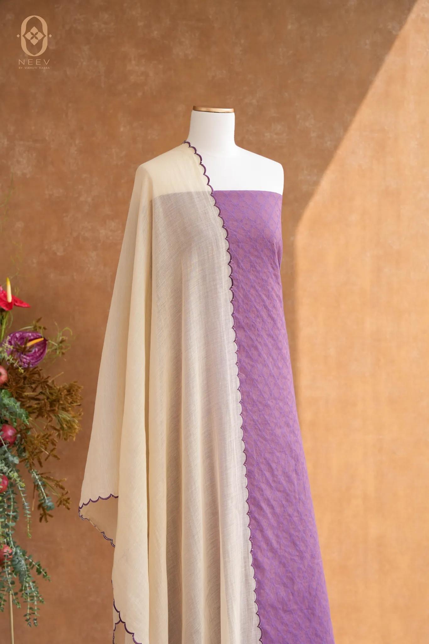 Chanderi Jacquard Suit Set