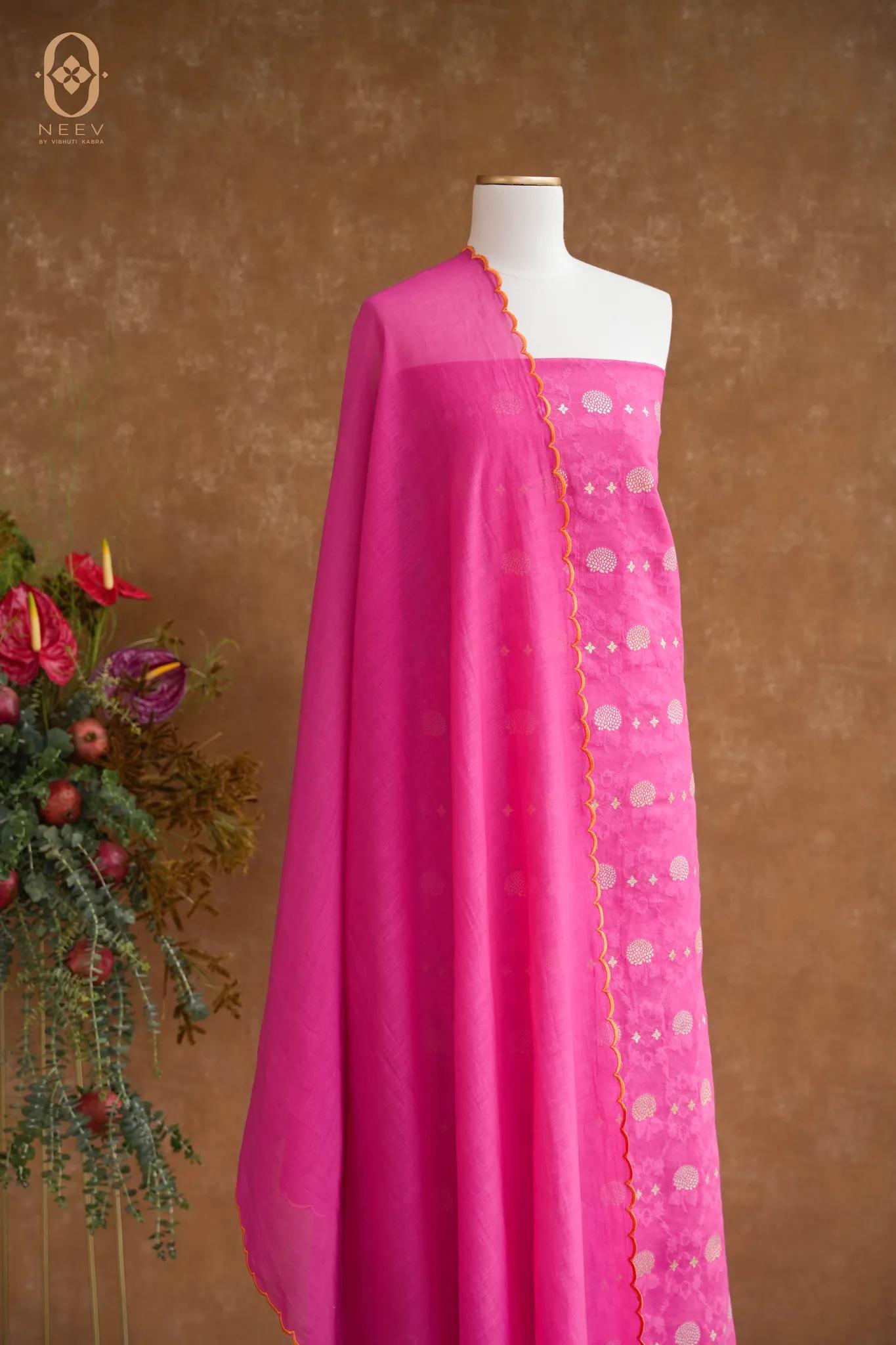 Chanderi Jacquard Suit Set