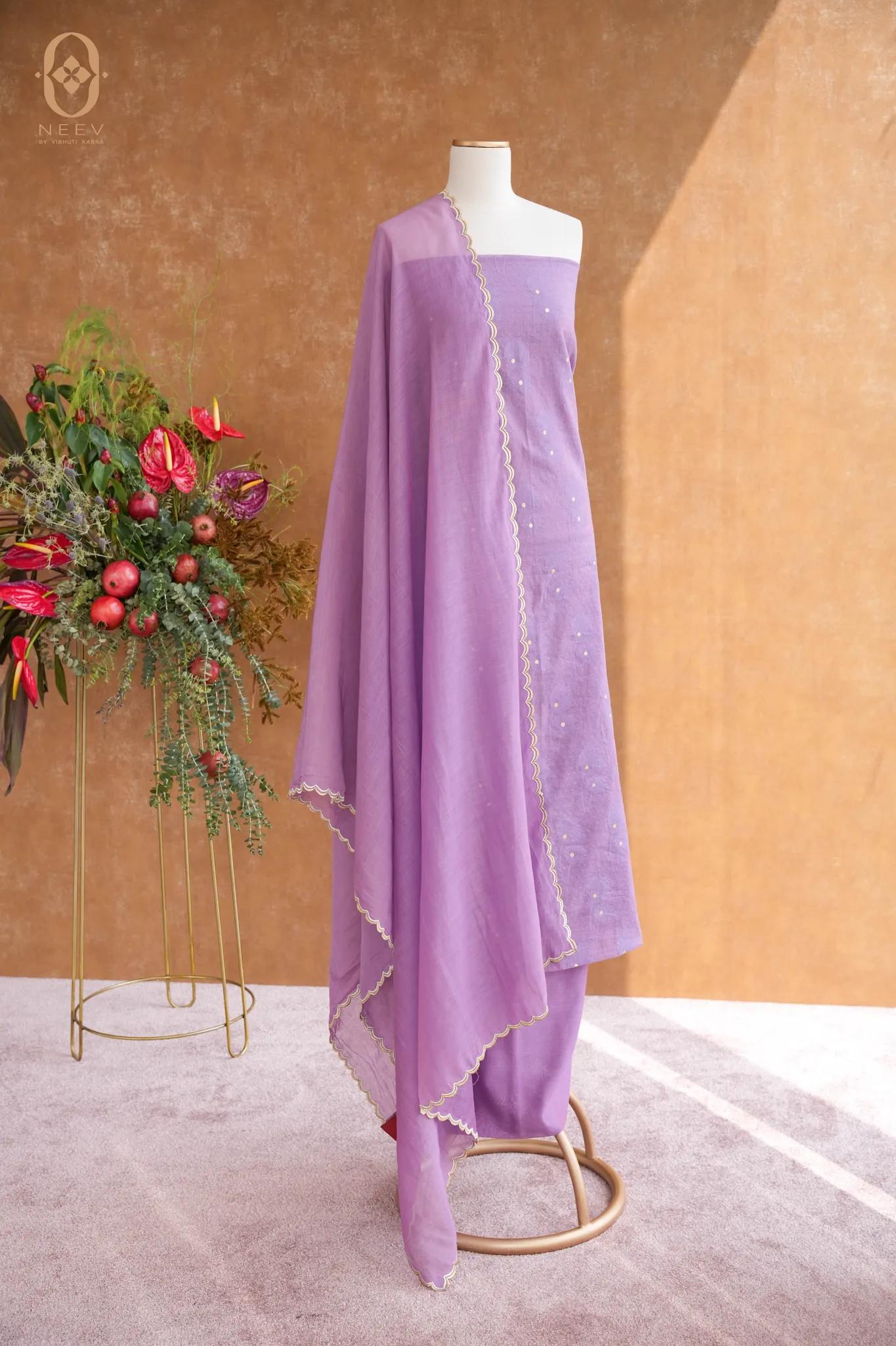 Chanderi Jacquard Suit Set