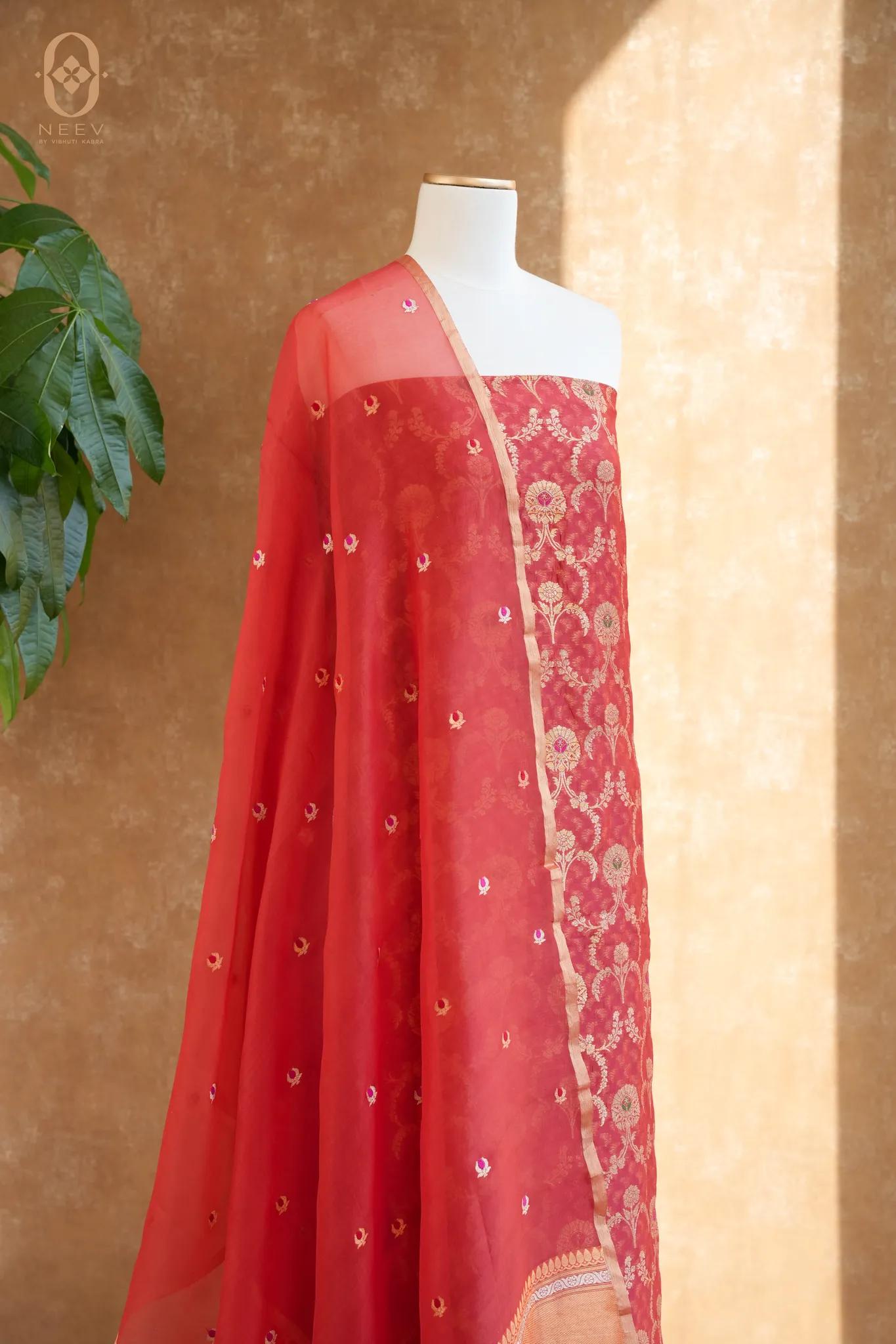 Chinia Silk Meenakari Suit Set