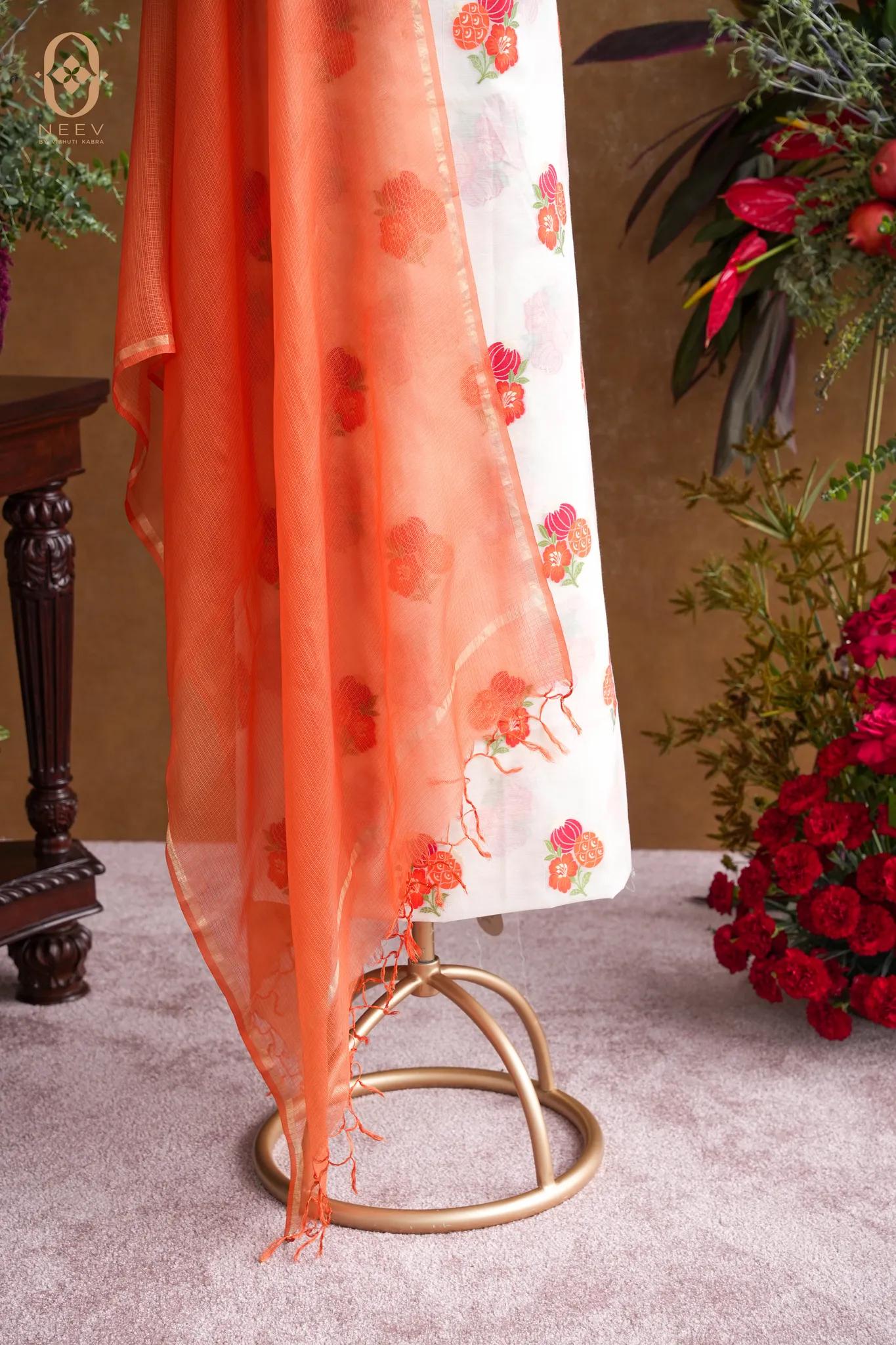 The Sacred Garden- Chanderi Cotton Anar Suit Set
