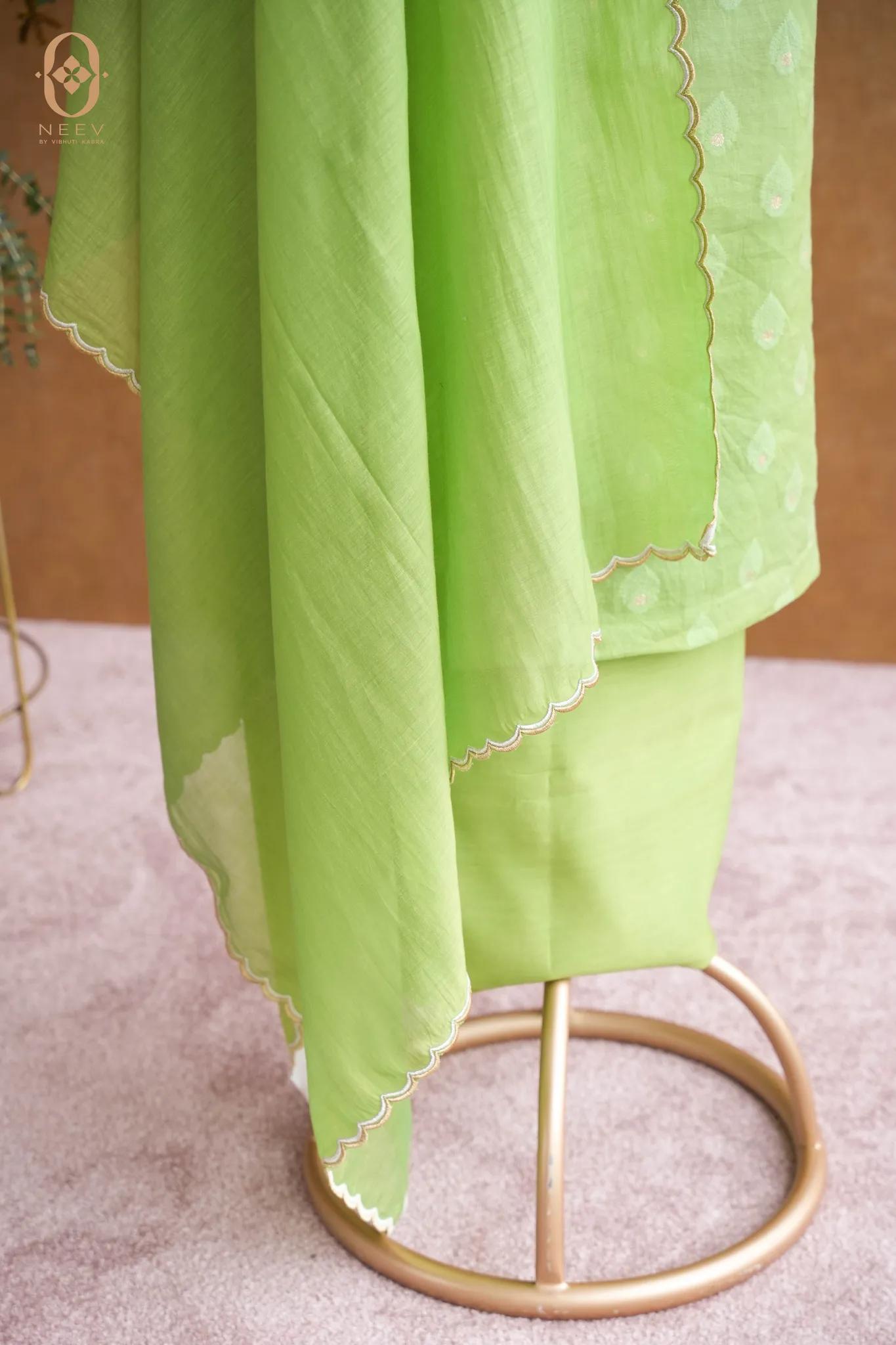 Chanderi Jacquard Suit Set