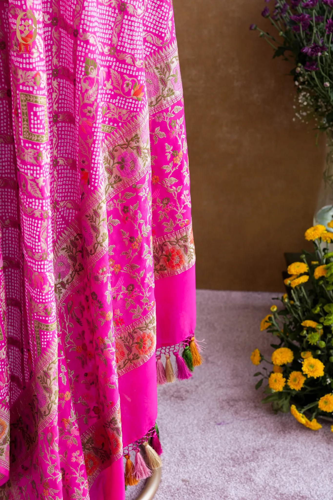 Meenakari Bandhani Dupatta