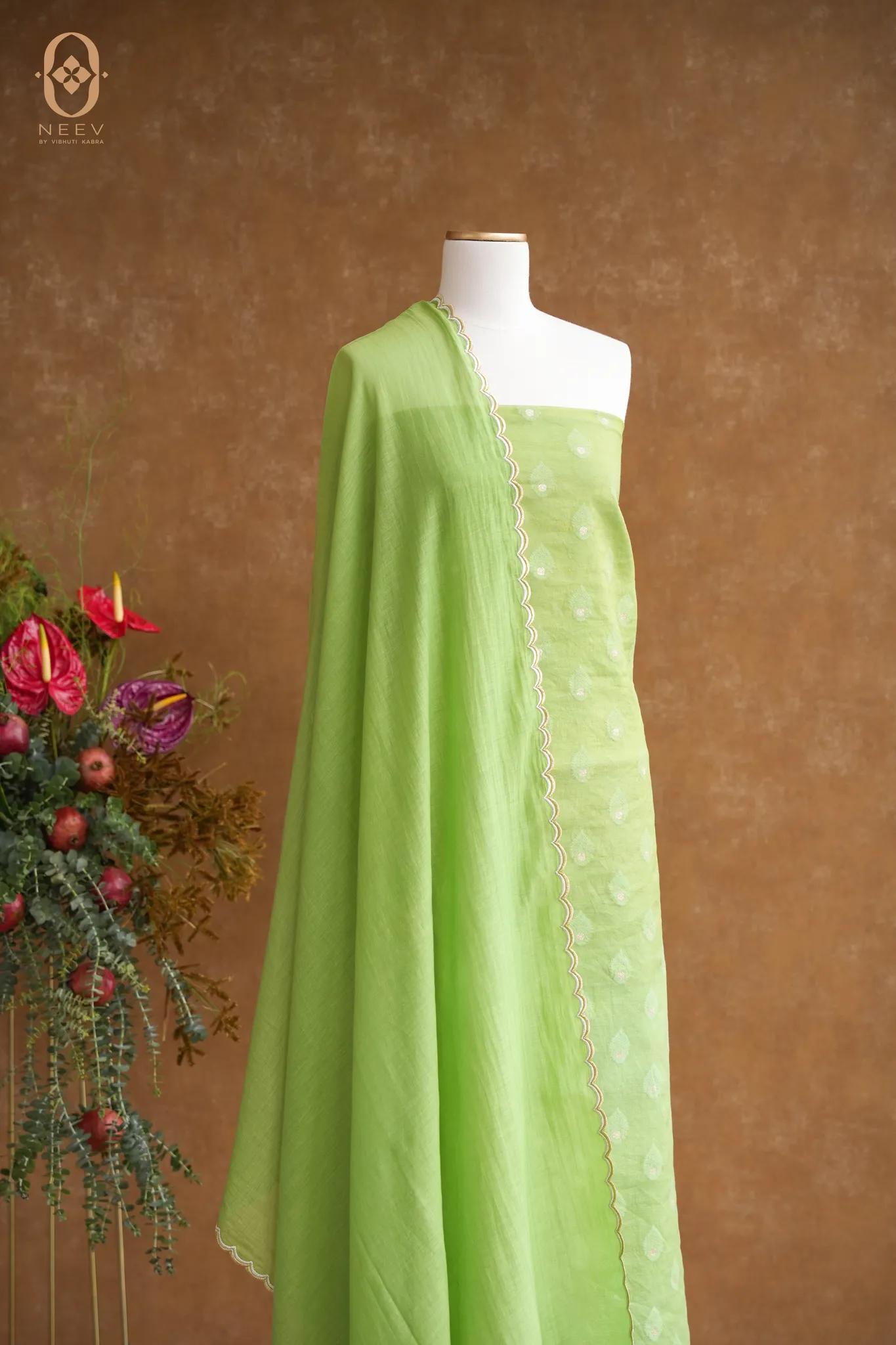 Chanderi Jacquard Suit Set
