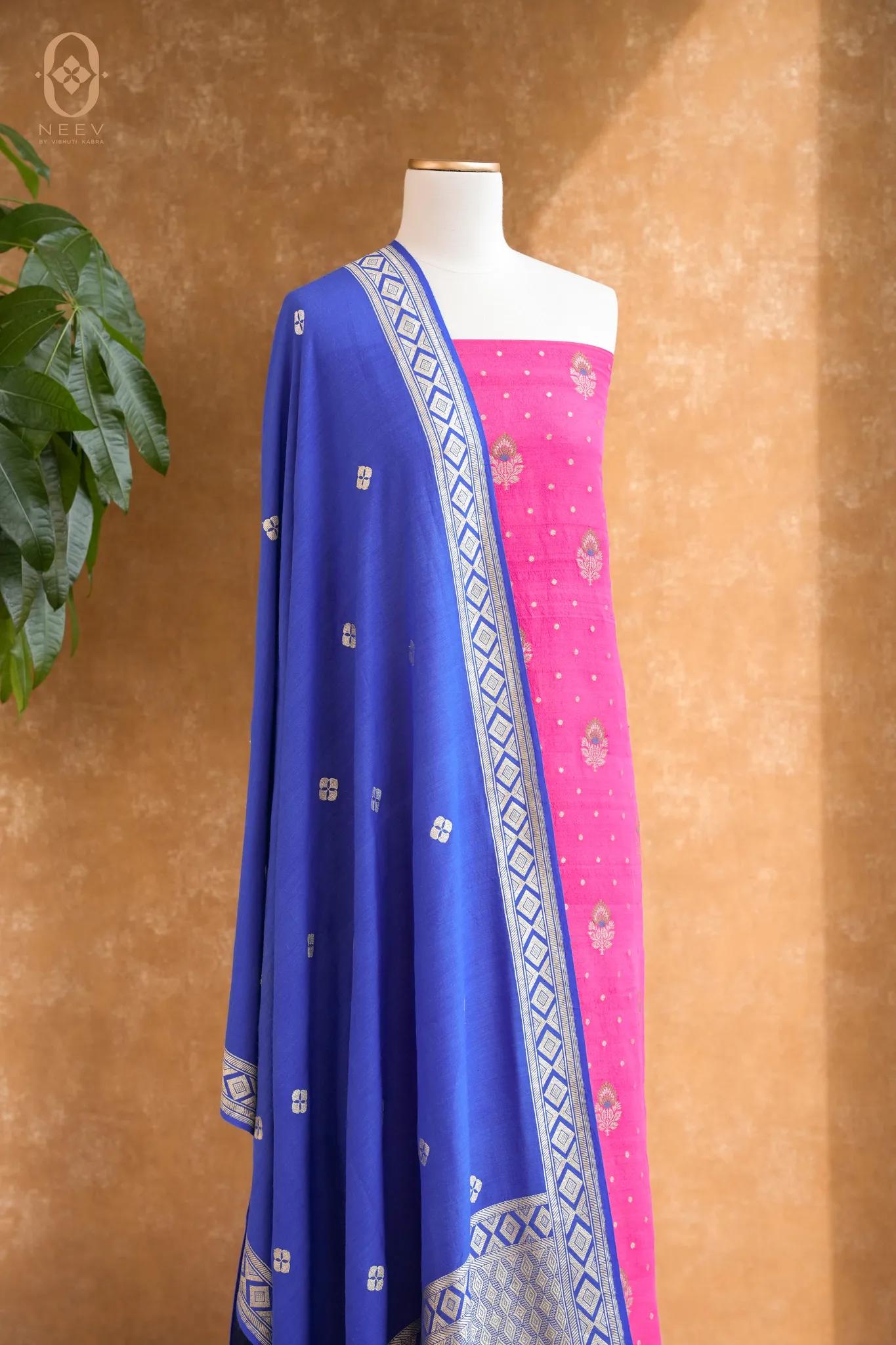 Munga Tassar Meenakari Suit Set