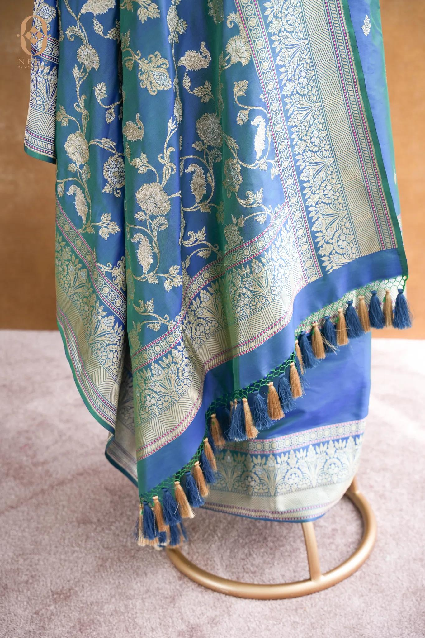 Dual Tone Katan Silk Suit Set