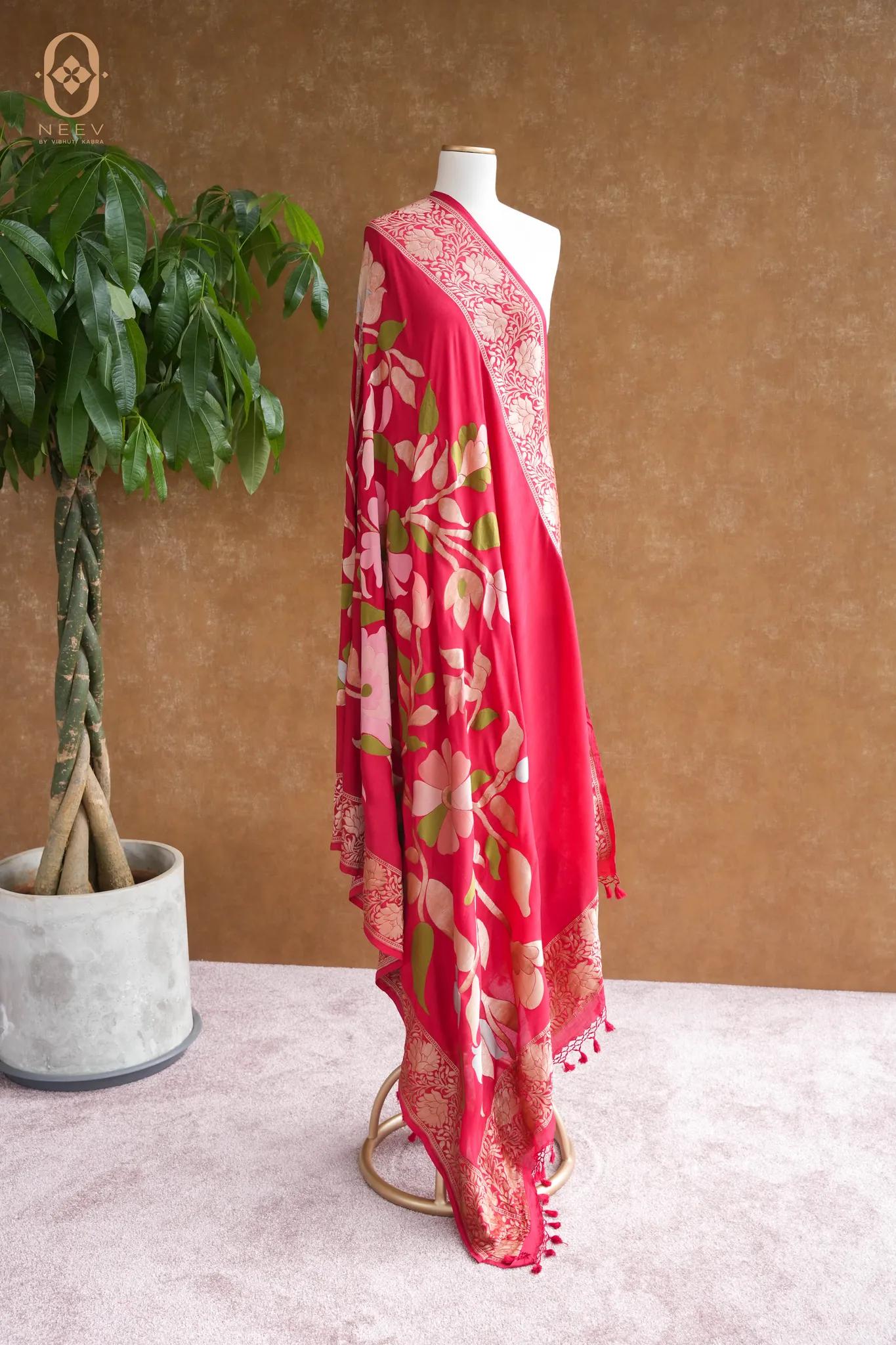 Georgette Multi Meenakari Dupatta