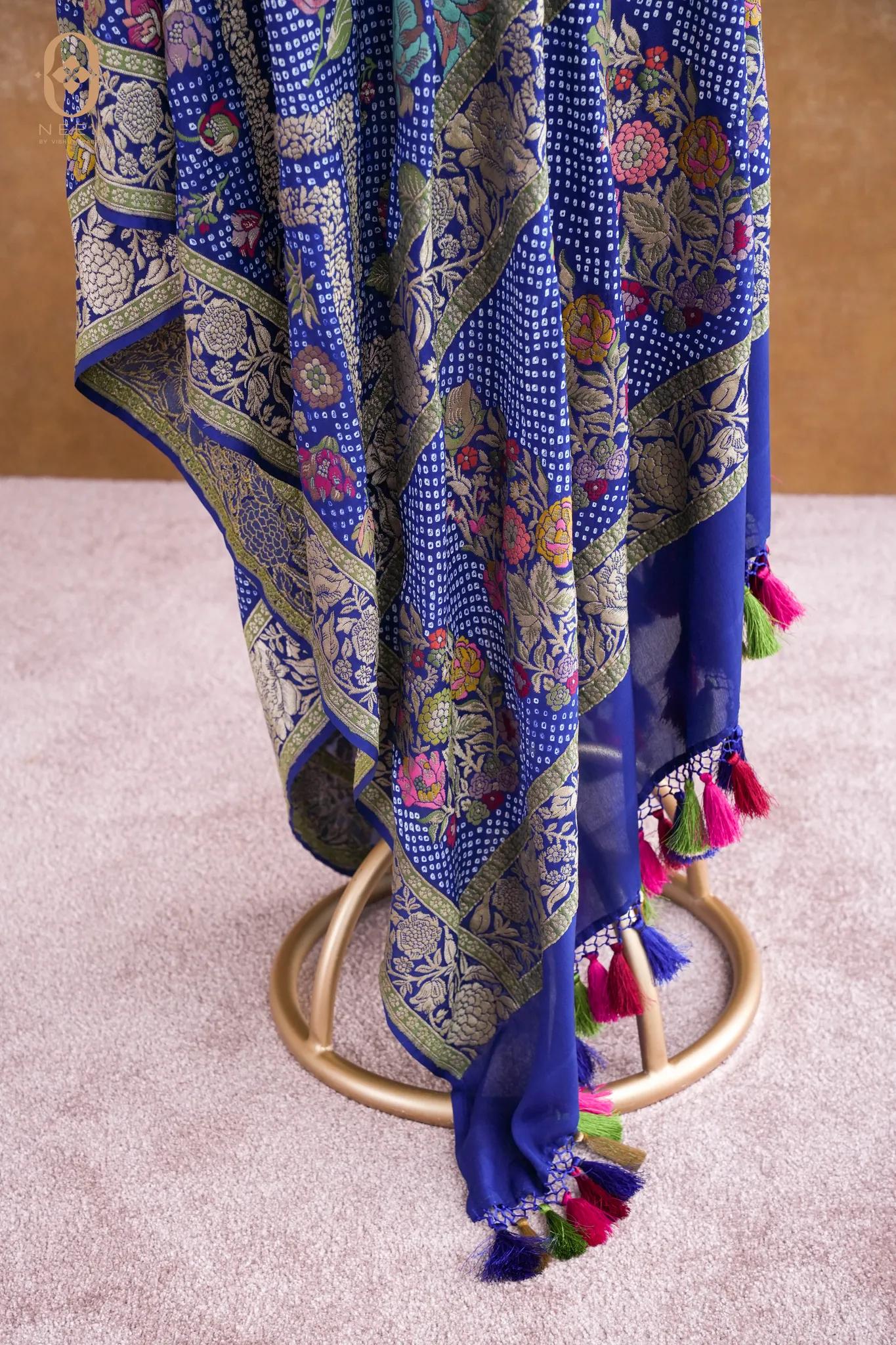 Georgette Meenakari Bandhani Dupatta