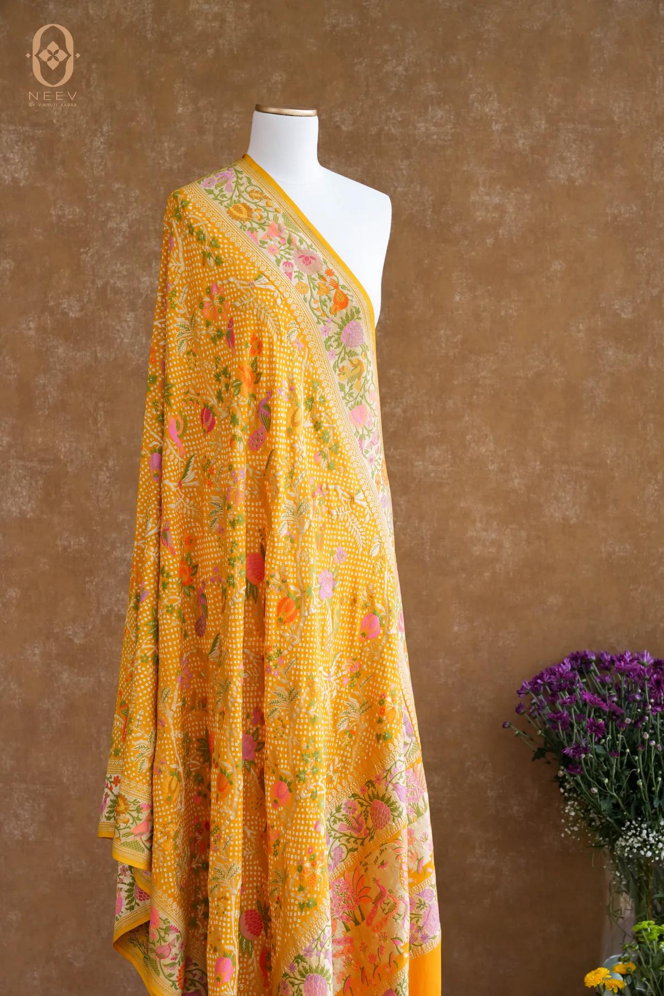 Georgette Meenakari Bandhani Dupatta