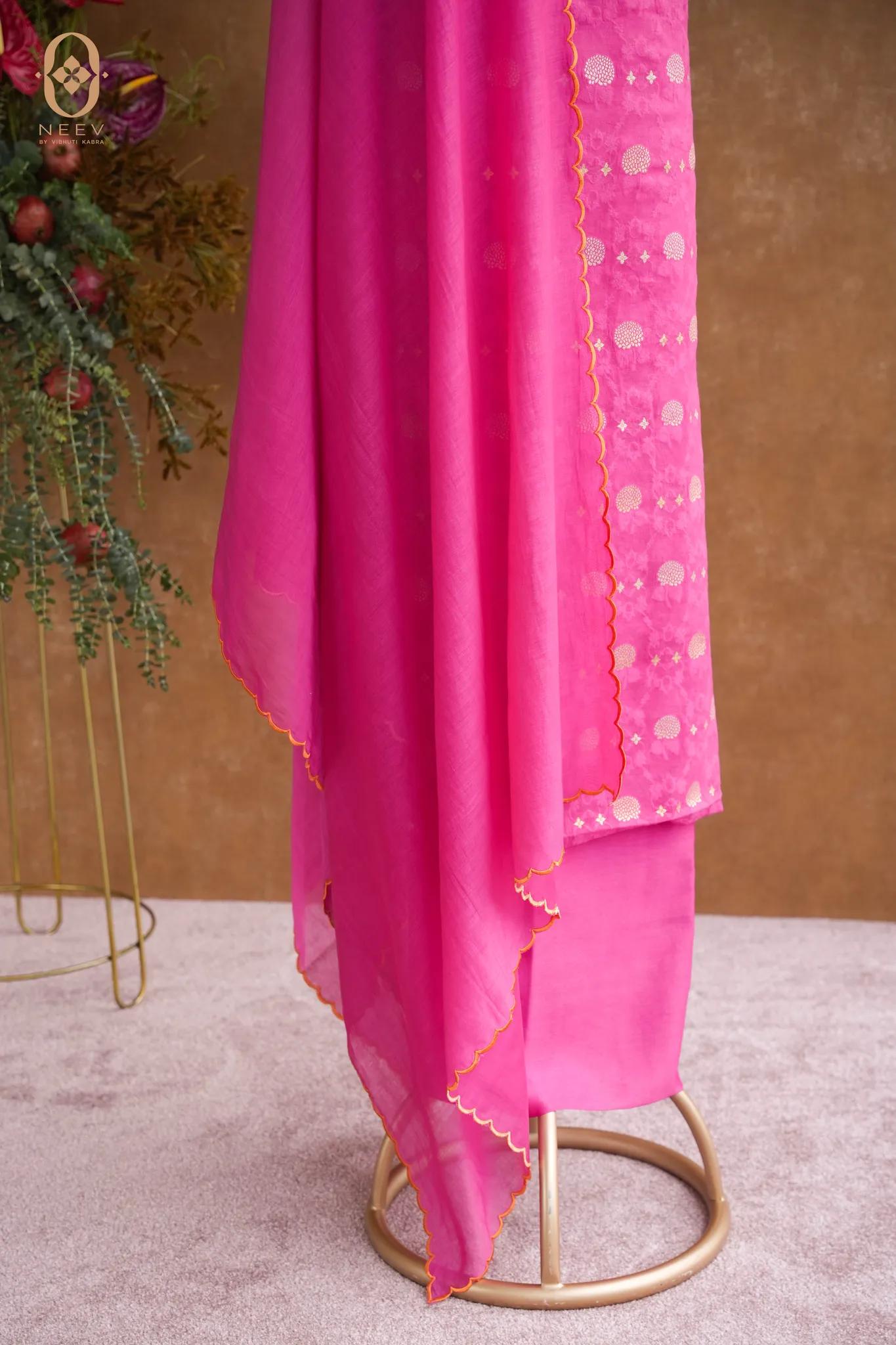 Chanderi Jacquard Suit Set