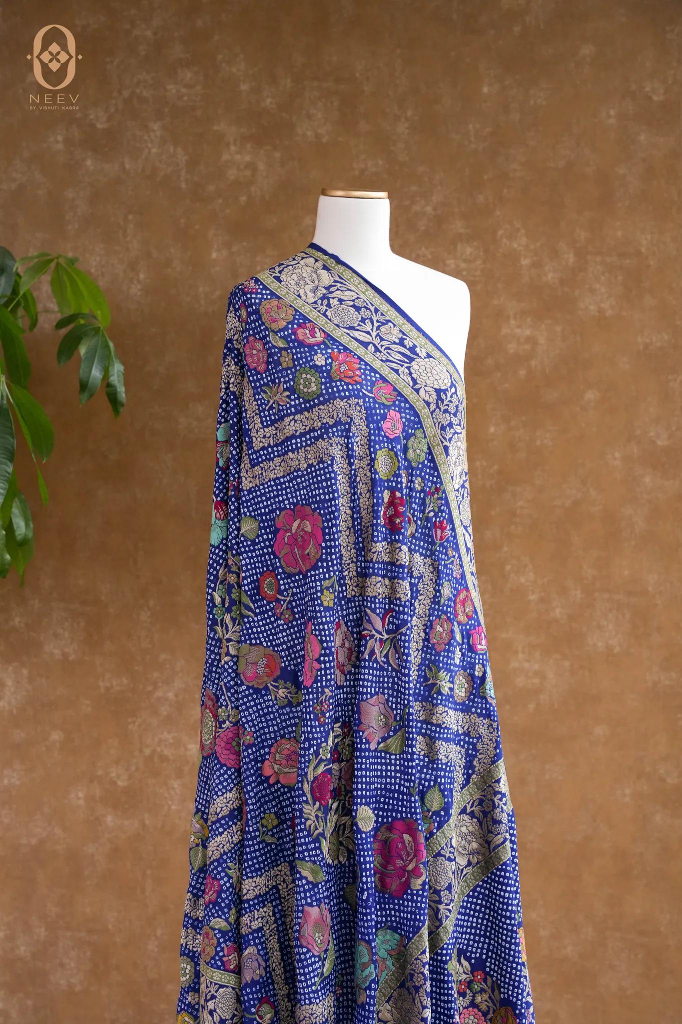 Georgette Meenakari Bandhani Dupatta