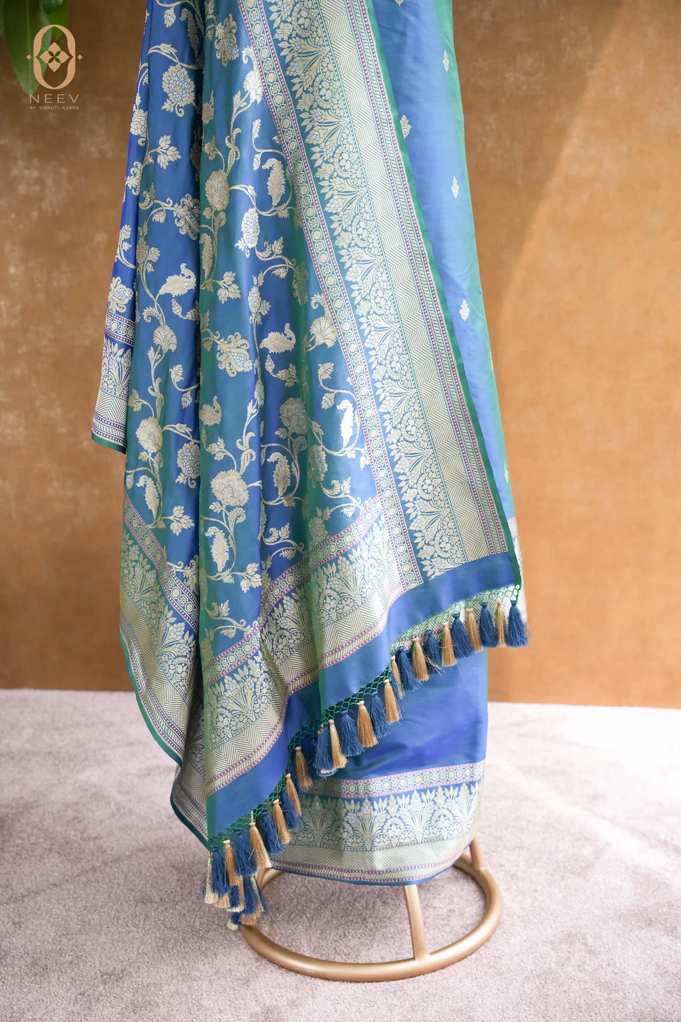 Dual Tone Katan Silk Suit Set