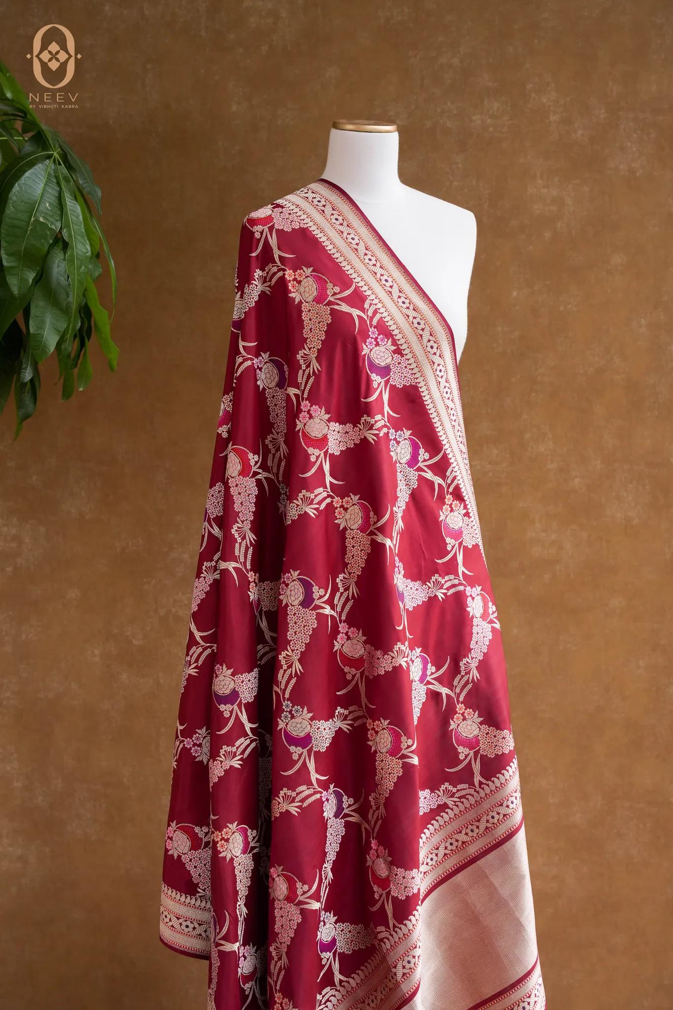 Premium Katan Silk Multi Meena Dupatta
