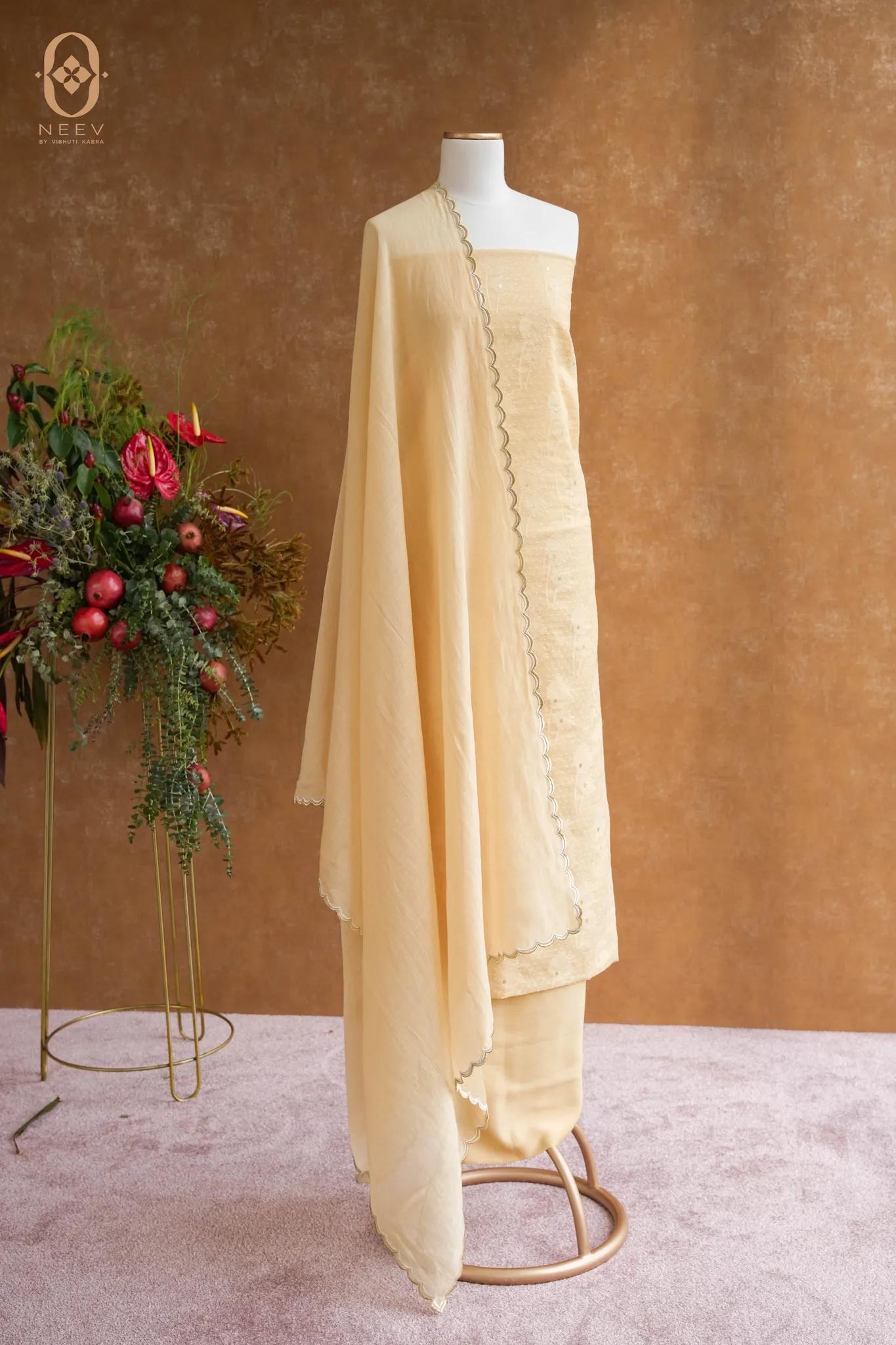 Chanderi Jacquard Suit Set