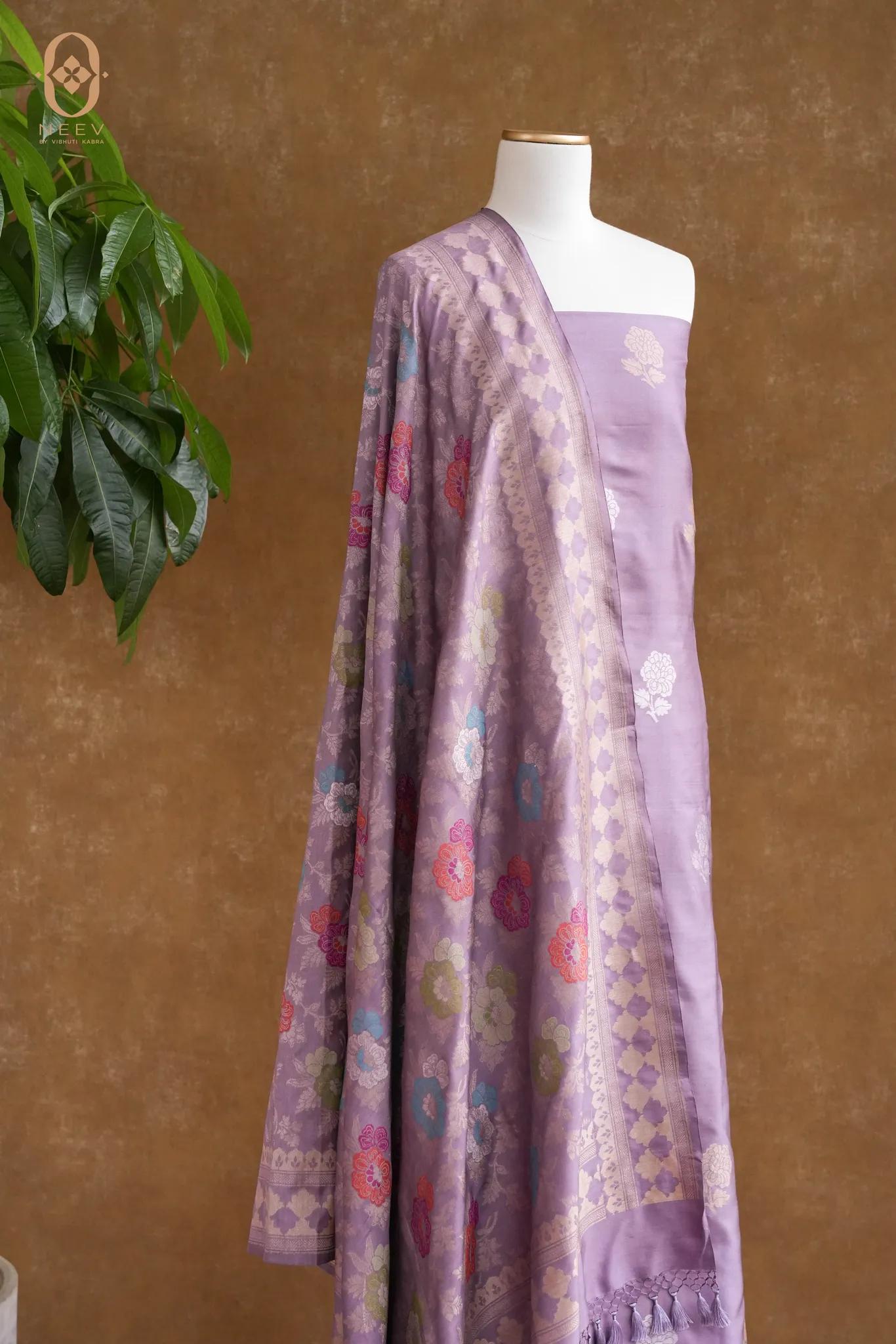 Ek Tara Katan Silk Multi Meena Suit Set