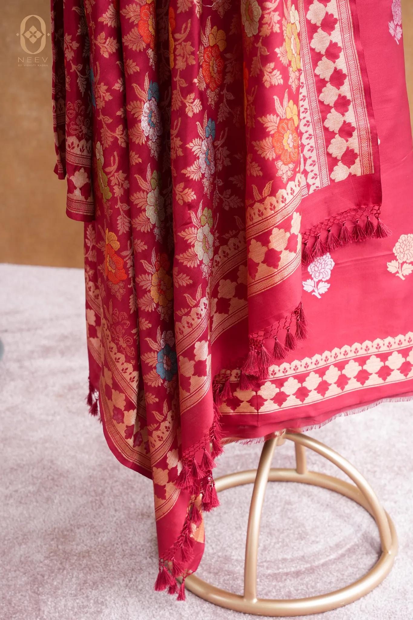 Ek Tara Katan Silk Multi Meena Suit Set
