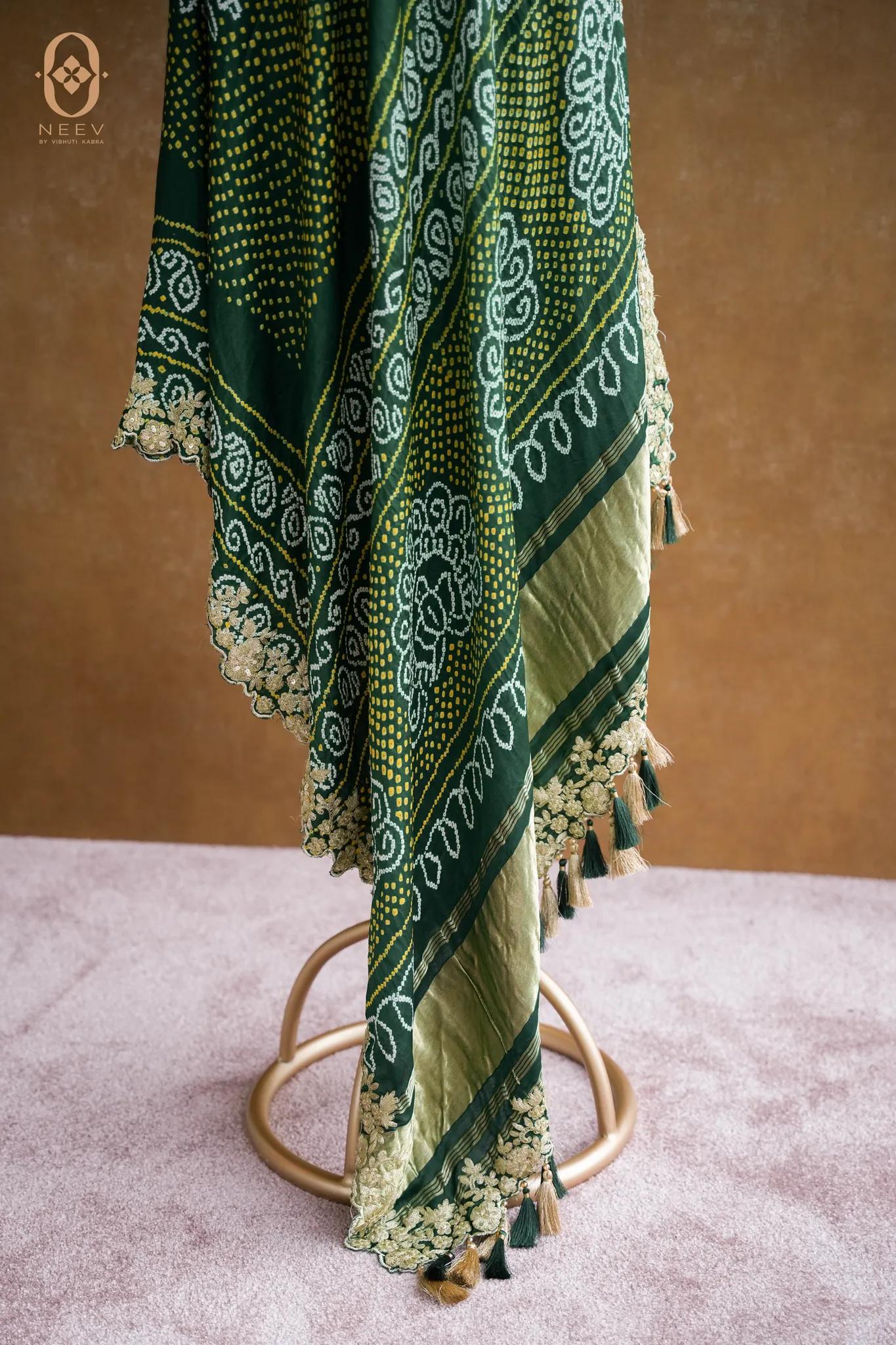 Pure Silk Bandhani Handwork Dupatta