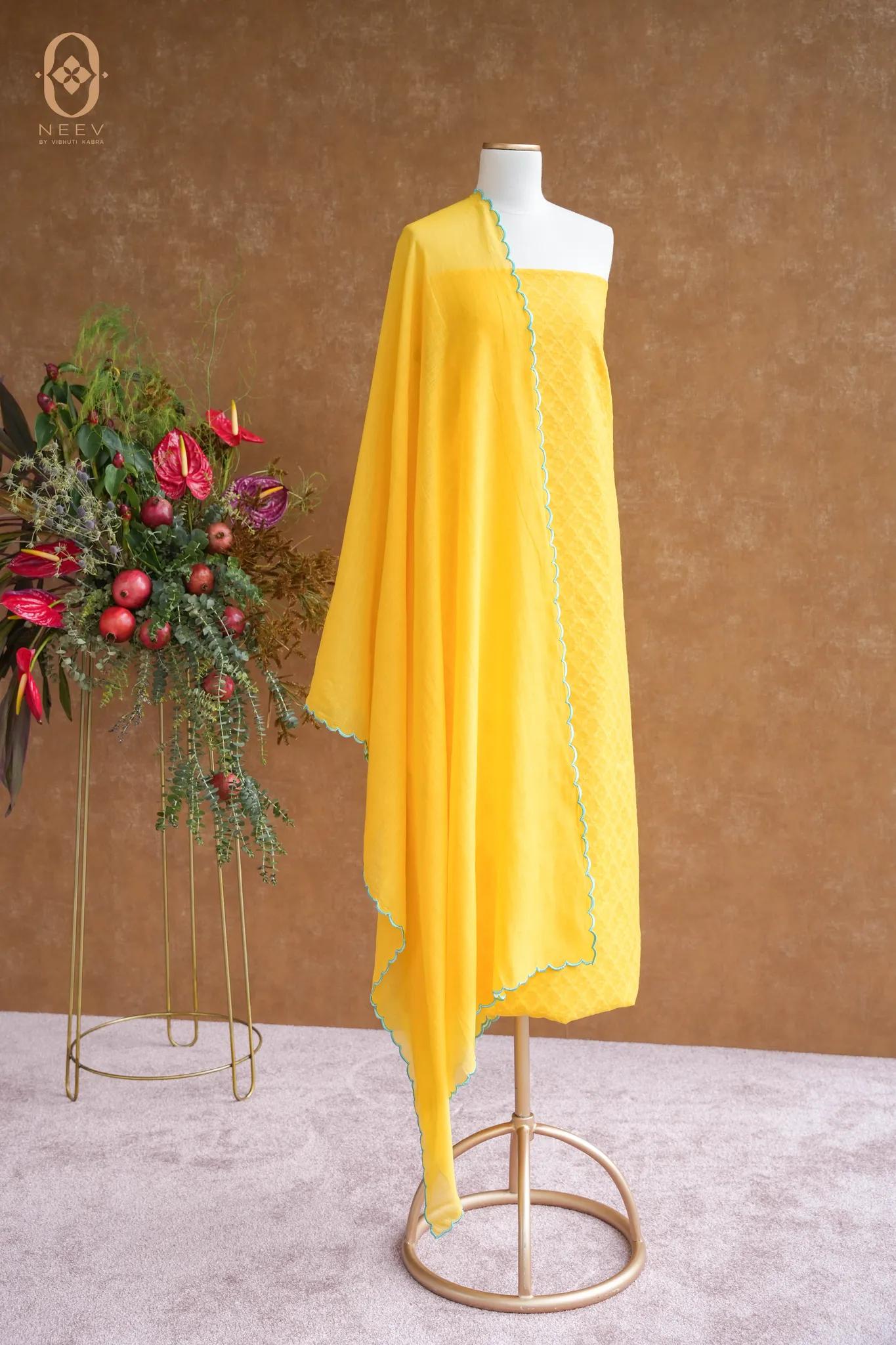 Chanderi Jacquard Suit Set