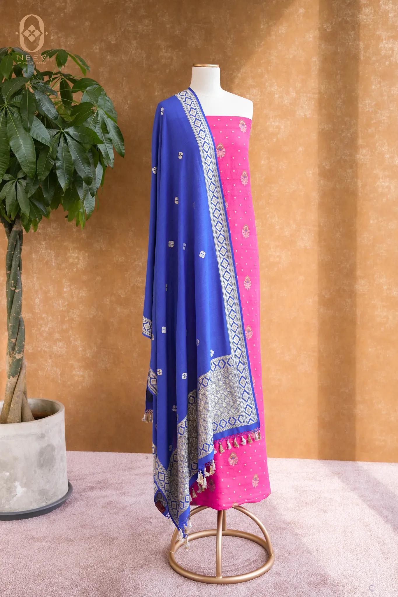Munga Tassar Meenakari Suit Set