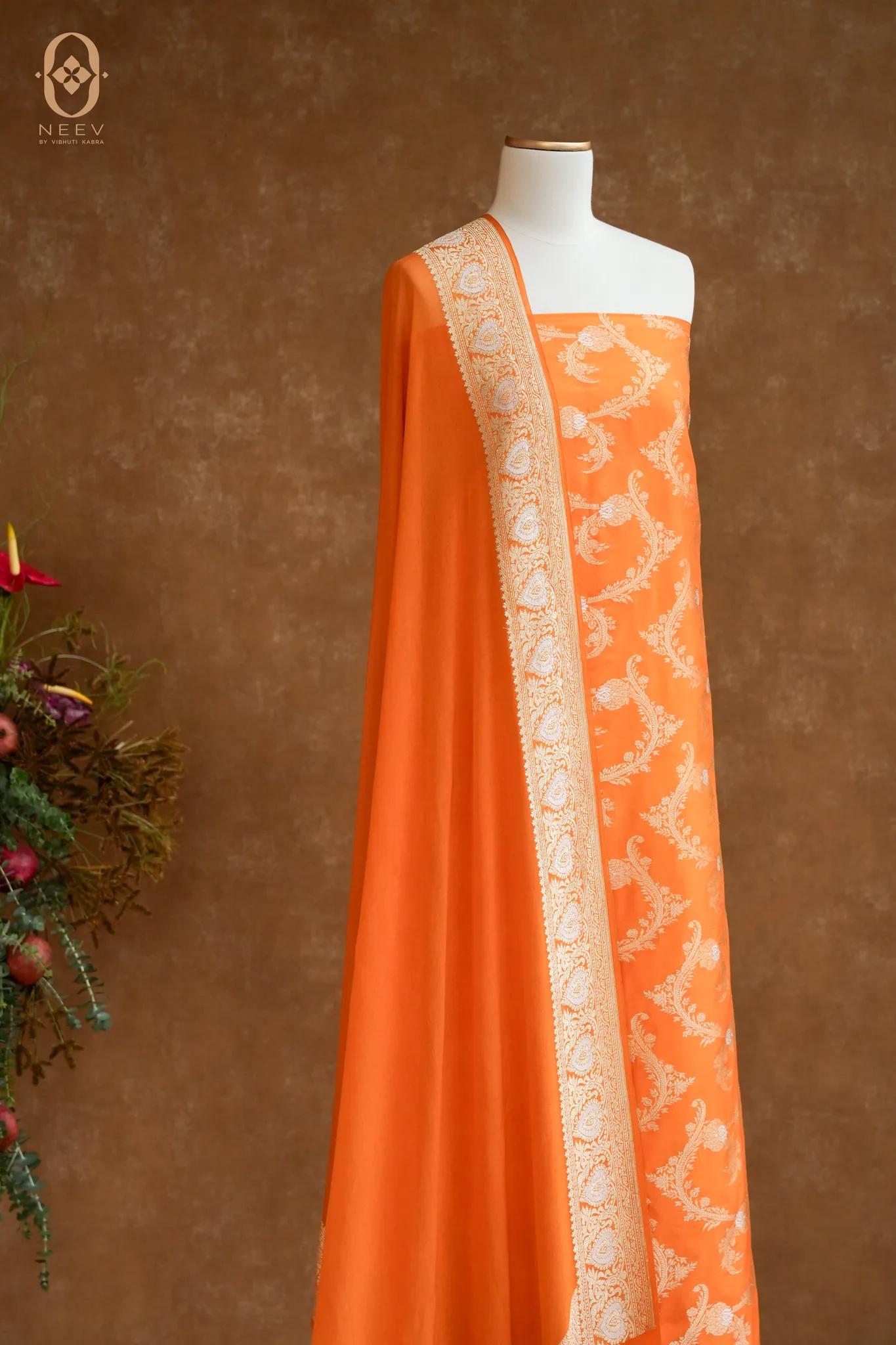 Katan Silk Jaal Suit Set