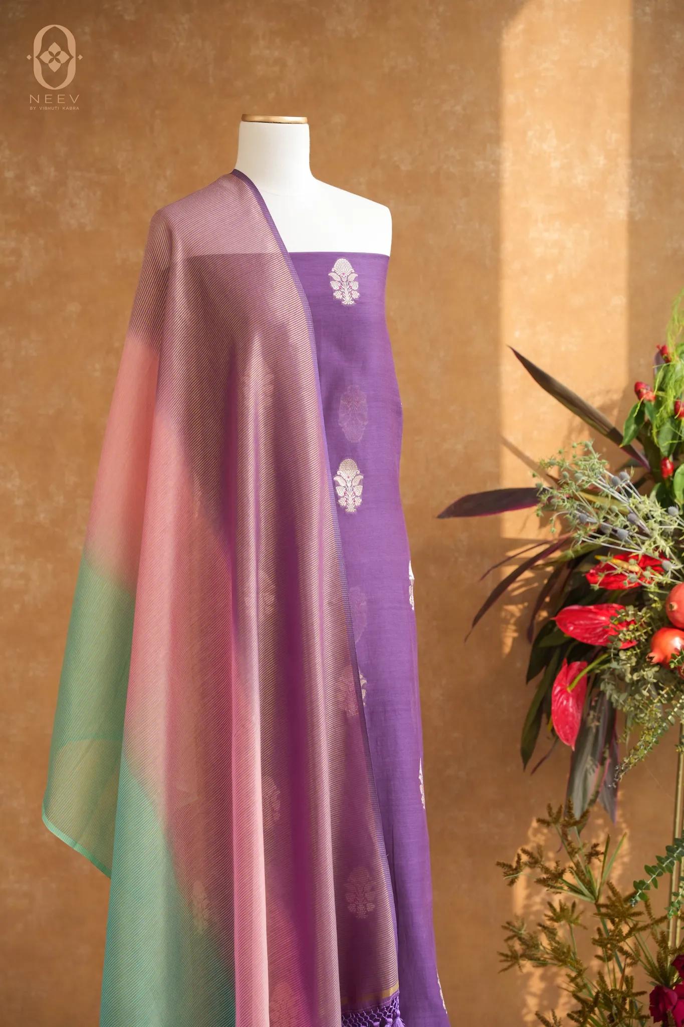 Mul Chanderi Boota Suit Set