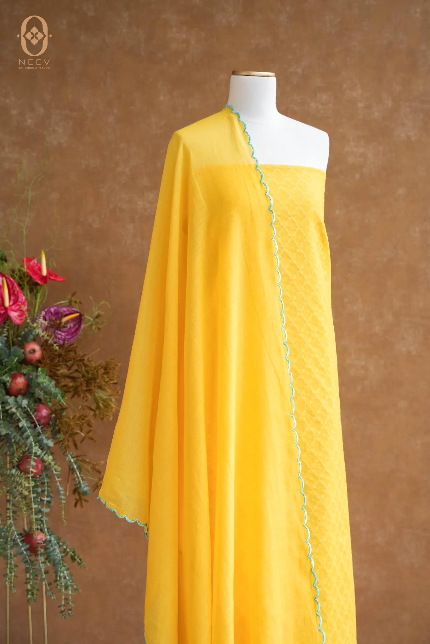 Chanderi Jacquard Suit Set