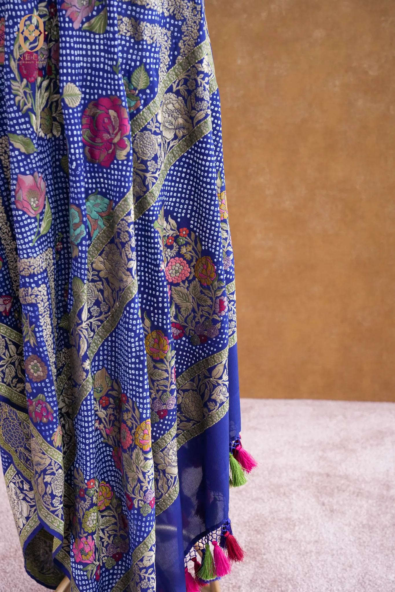Georgette Meenakari Bandhani Dupatta