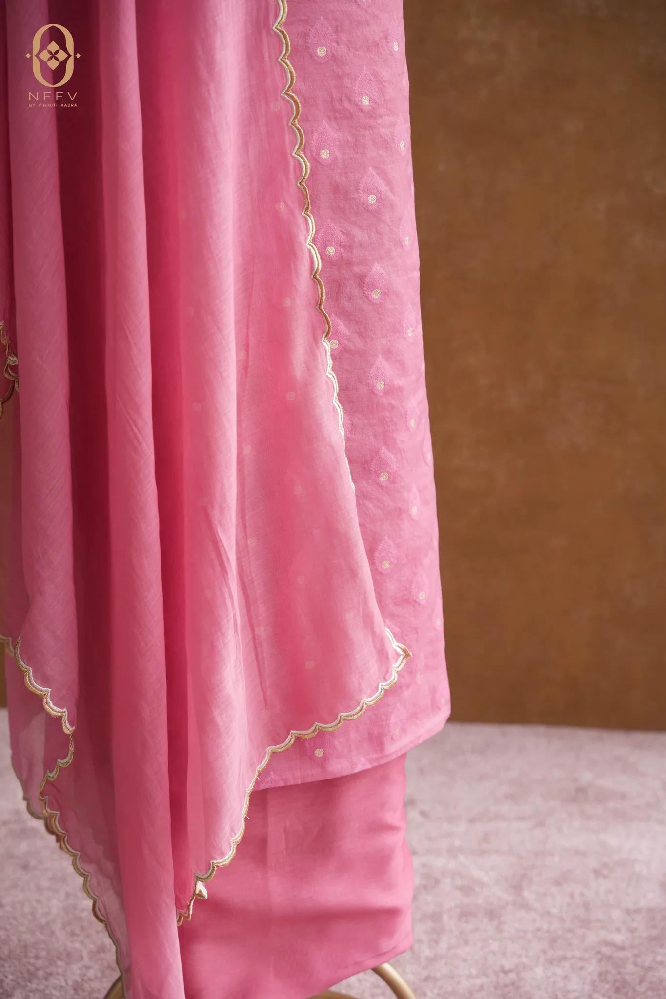 Chanderi Jacquard Suit Set