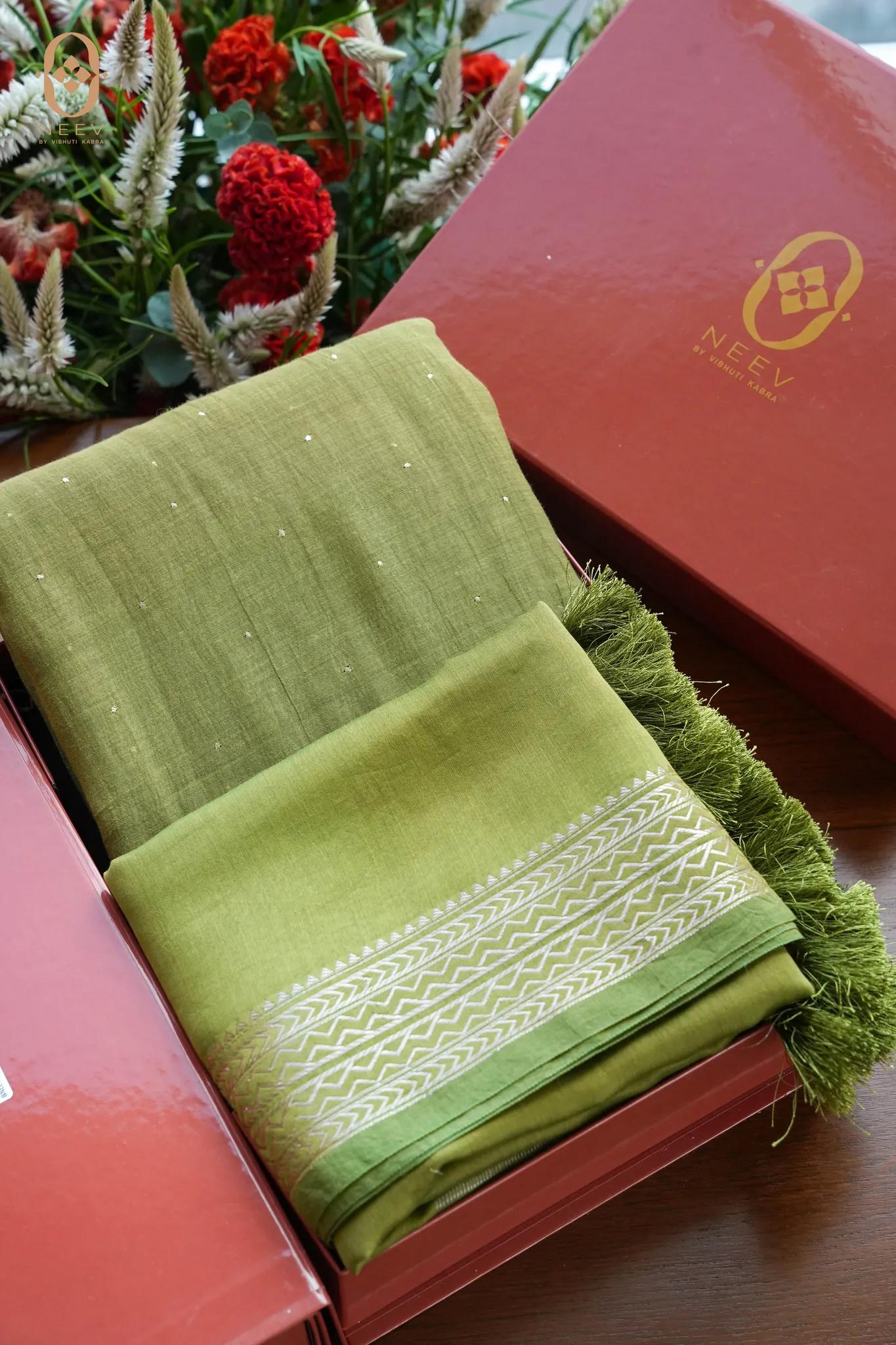 Chanderi Mukesh Suit Set
