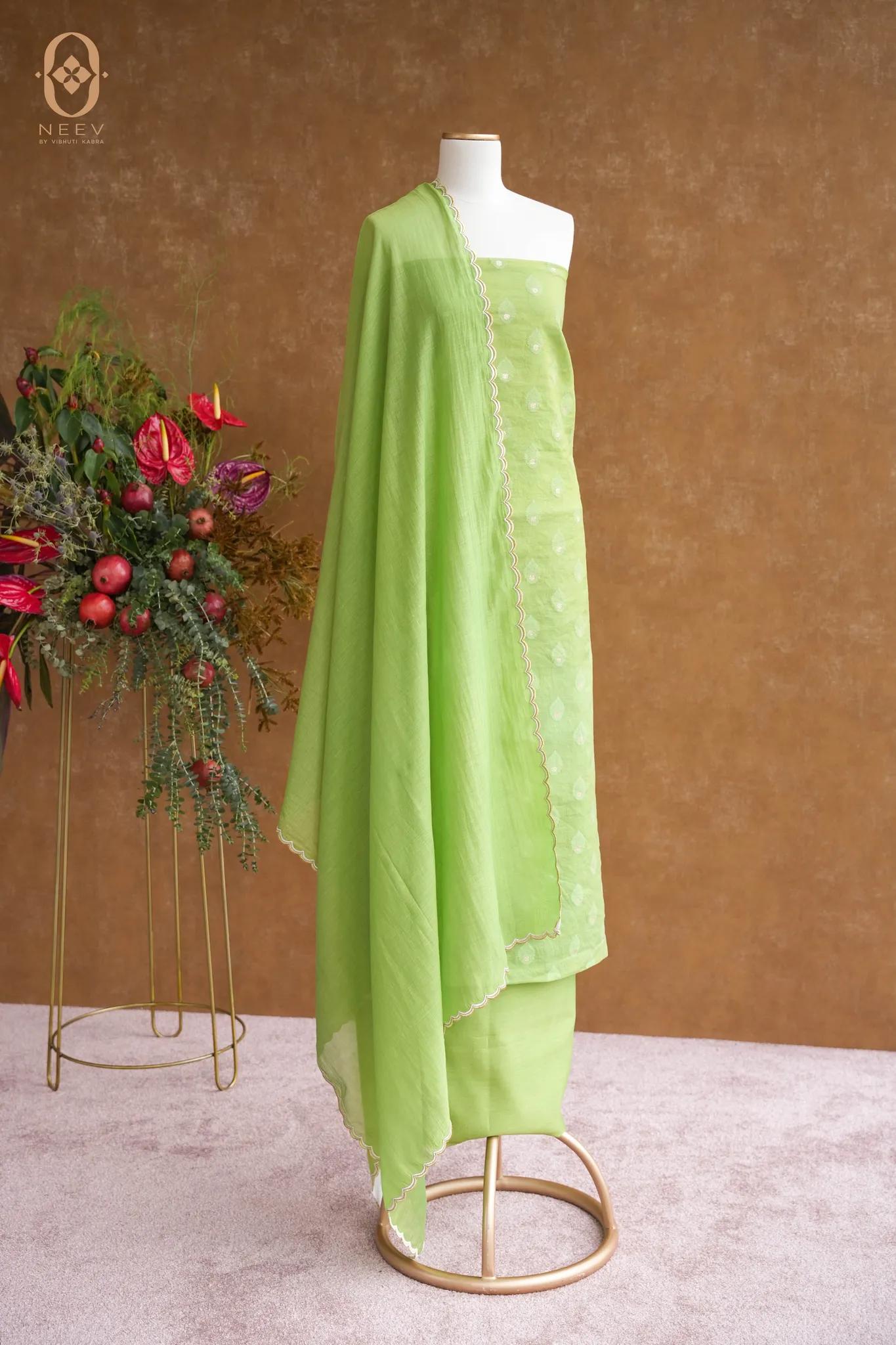 Chanderi Jacquard Suit Set