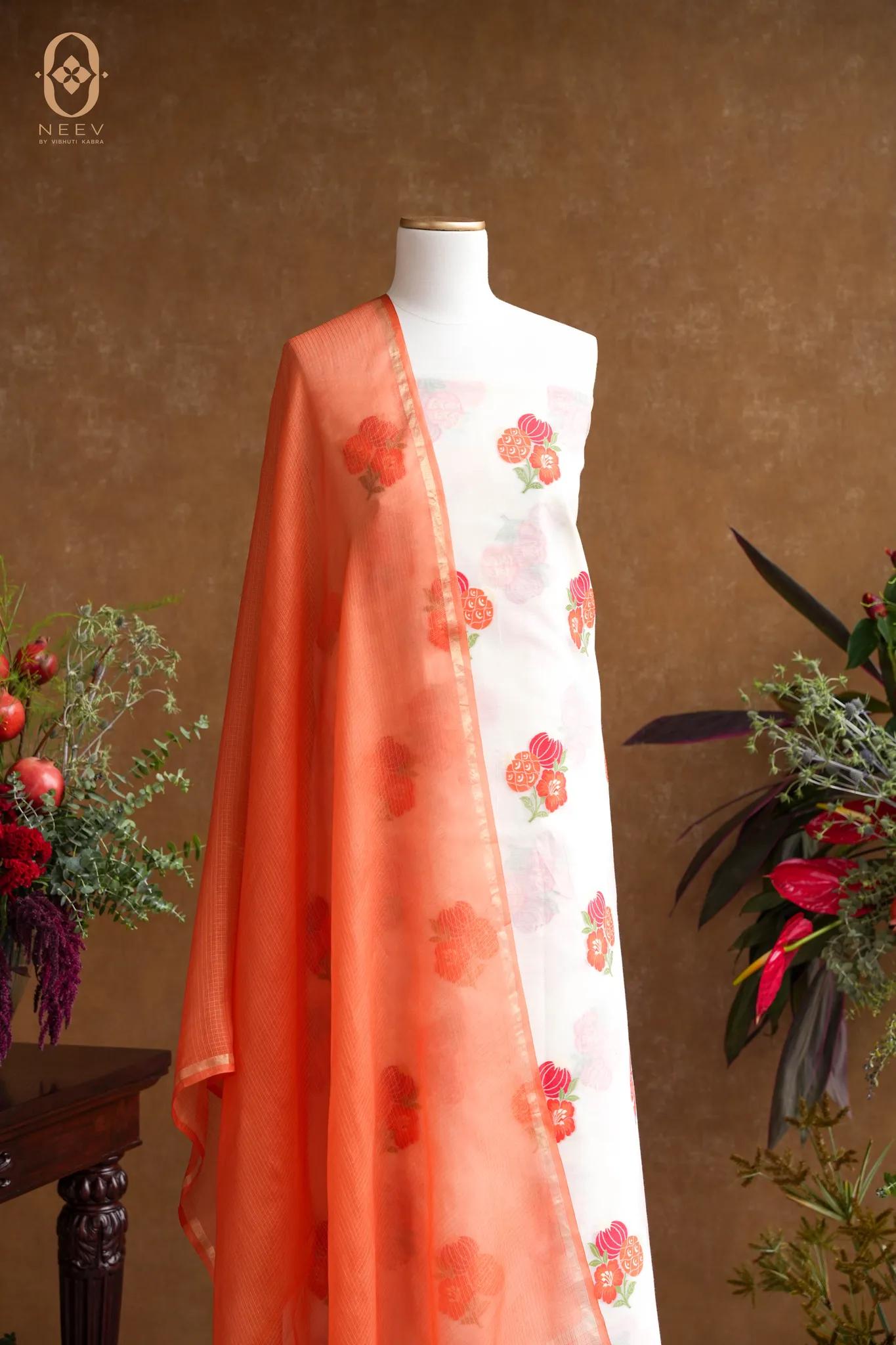 The Sacred Garden- Chanderi Cotton Anar Suit Set