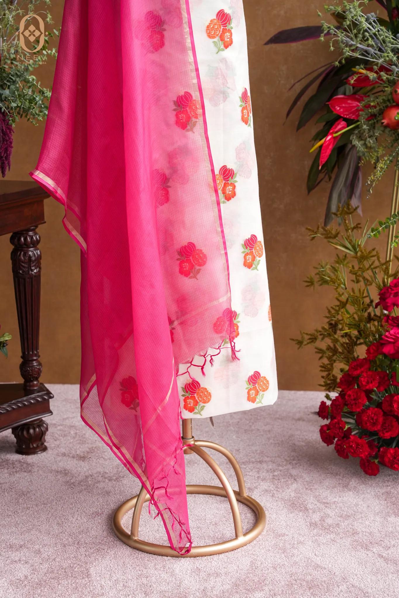 The Sacred Garden- Chanderi Cotton Anar Suit Set