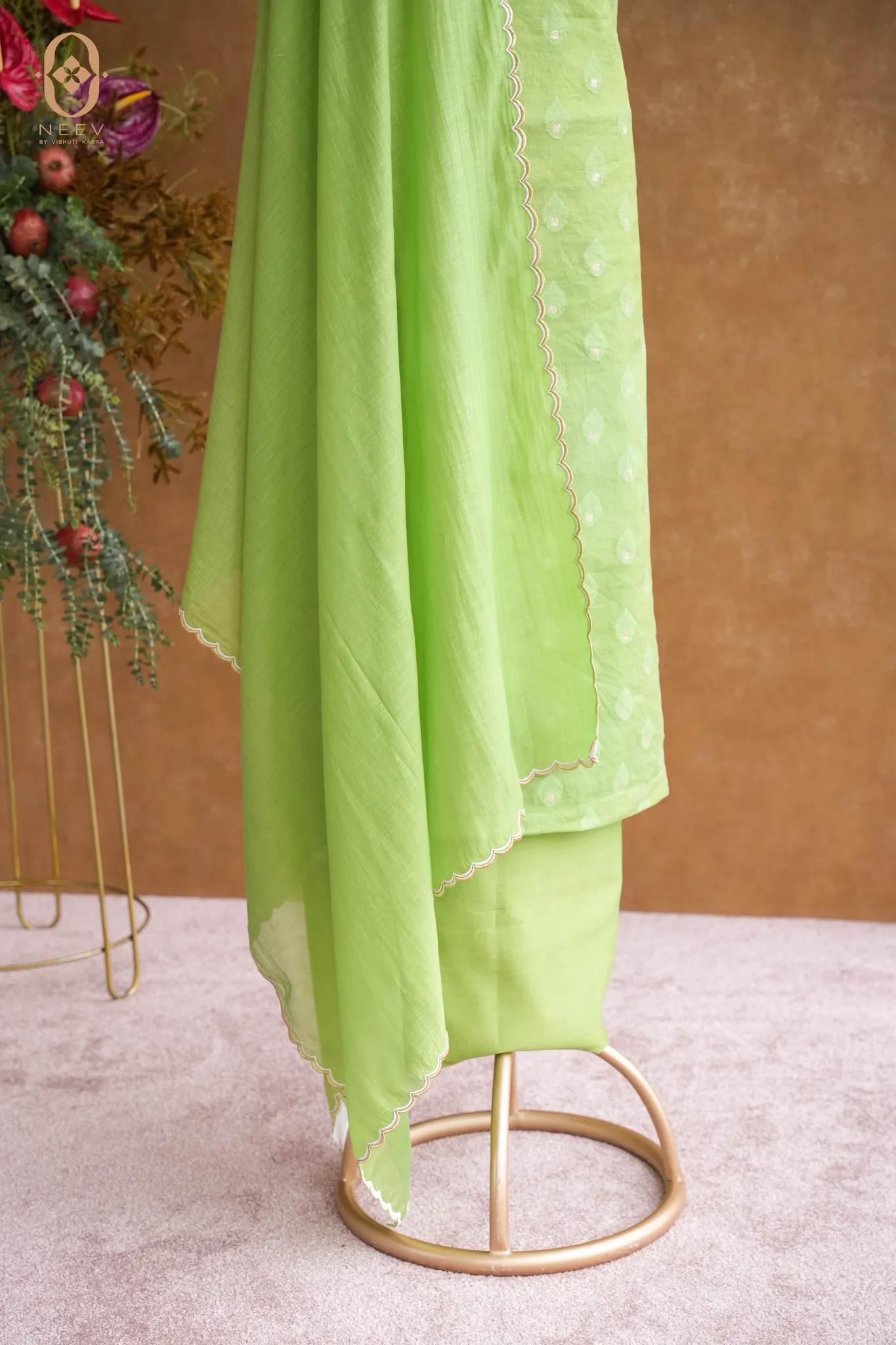 Chanderi Jacquard Suit Set